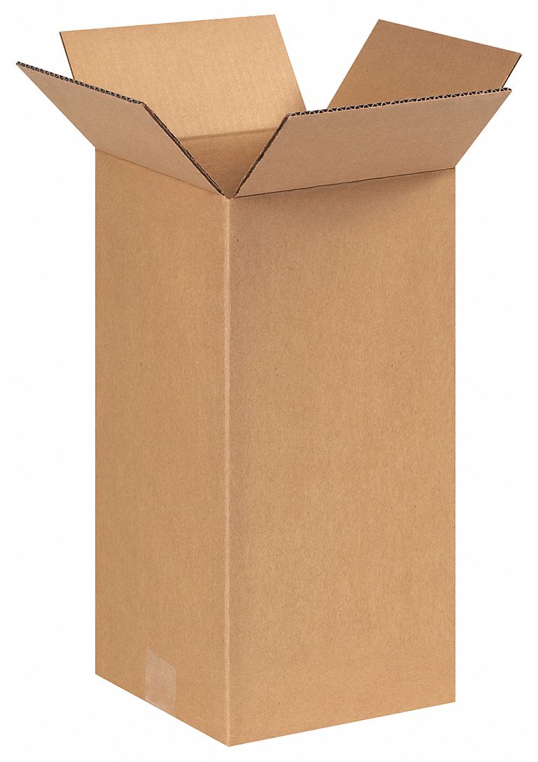 Shipping Box: 6 in Inside Lg, 6 in Inside Wd, 14 in Inside Ht, 32 ECT - Tall, Single Wall