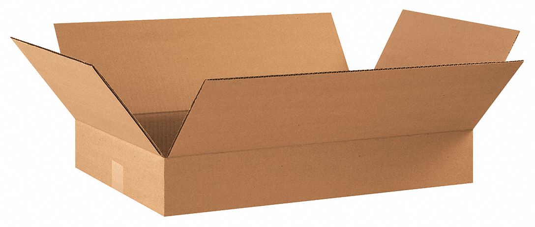 Shipping Box: 22 in Inside Lg, 14 in Inside Wd, 4 in Inside Ht, 32 ECT - Flat, Single Wall