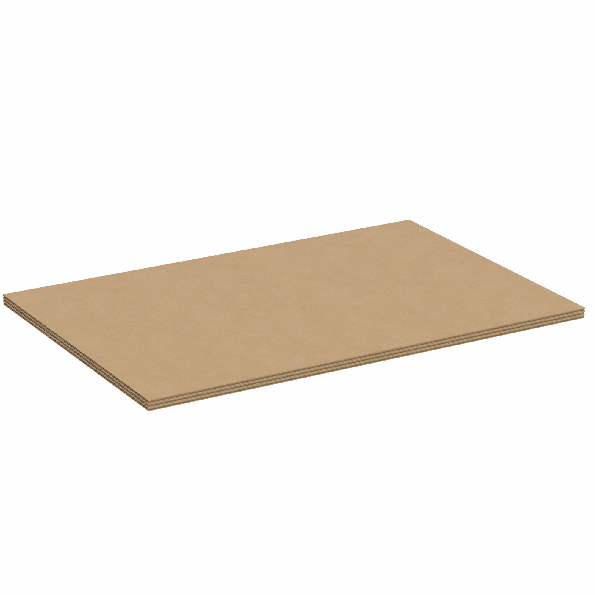 Corrugated Pads: 48 in Wd, 72 in Lg, 1/2 in Thick, 90 ECT, Triple Wall