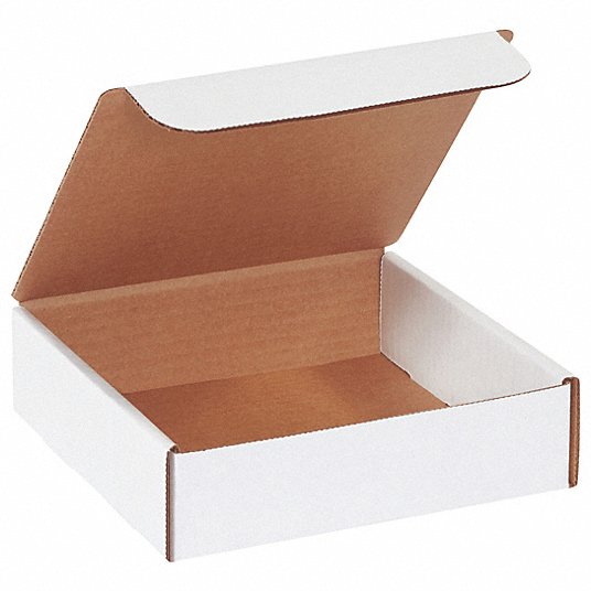 7x7x2 WHITE CORRUGATED SHIPPING LITERATURE MAILERS PACKING PROTECTIVE BOXES 