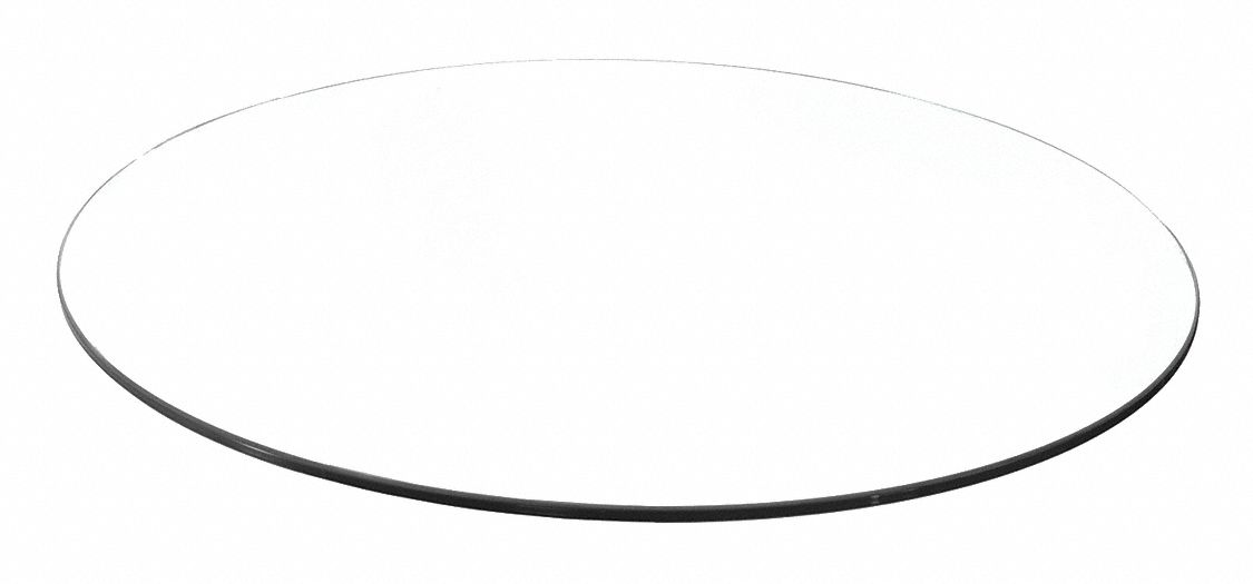 Chair Mat: Round, For All Carpet and Hard Floors, 48 in x 18 in, Clear, 0.25 in Thick