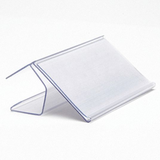 AIGNER INDEX, 3 in x 1 1/2 in, Clear, Label Holder 55VL80CE153