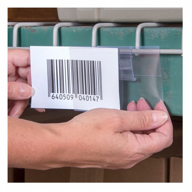 AIGNER INDEX Label Holder 3 in x 3 in, Clear, SlideIn, 25 Label