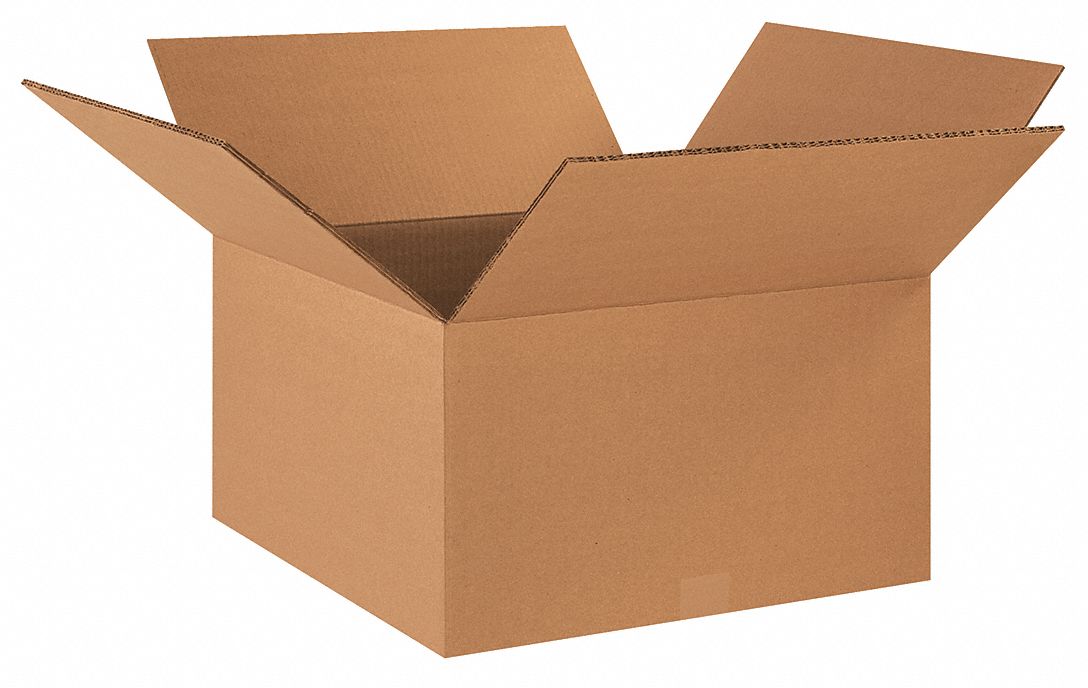 GRAINGER APPROVED Shipping Box, Heavy Duty, Double Wall, 18x18x10 in