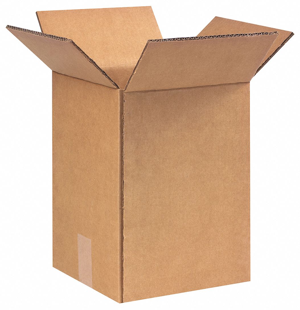 GRAINGER APPROVED Shipping Box, Heavy Duty, Double Wall, 9x9x2 1/2 in