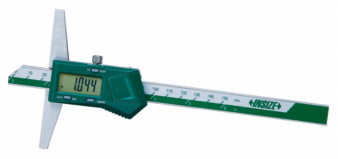 Blade-Style Digital Depth Gauge: 0 in to 20 in /0 mm to 500 mm, +/-0.0020 in Accuracy
