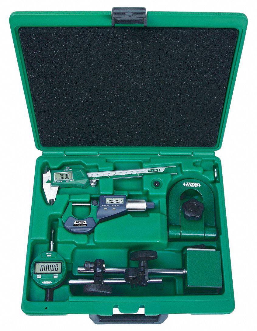 INSIZE, 3 Pieces, Digital Caliper, Precision Measuring Tool Kit