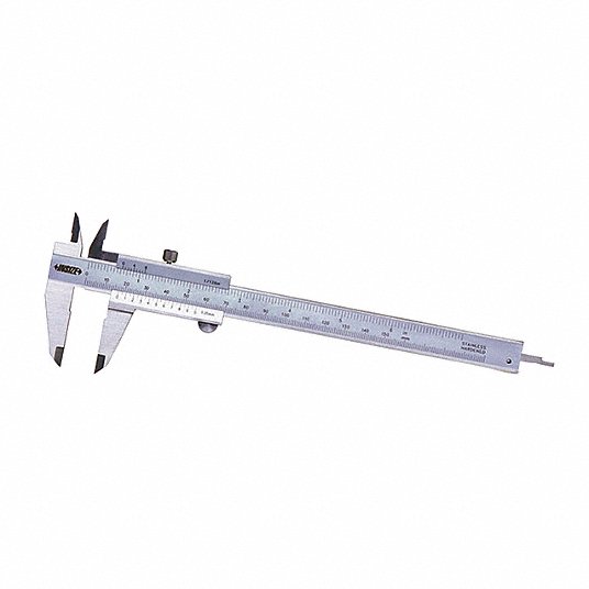 Standard Gage 00534016 Vernier Caliper with Locking Lever  with elastic closure/0.05 mm/1/128 Inch  150 mm/6 inch 