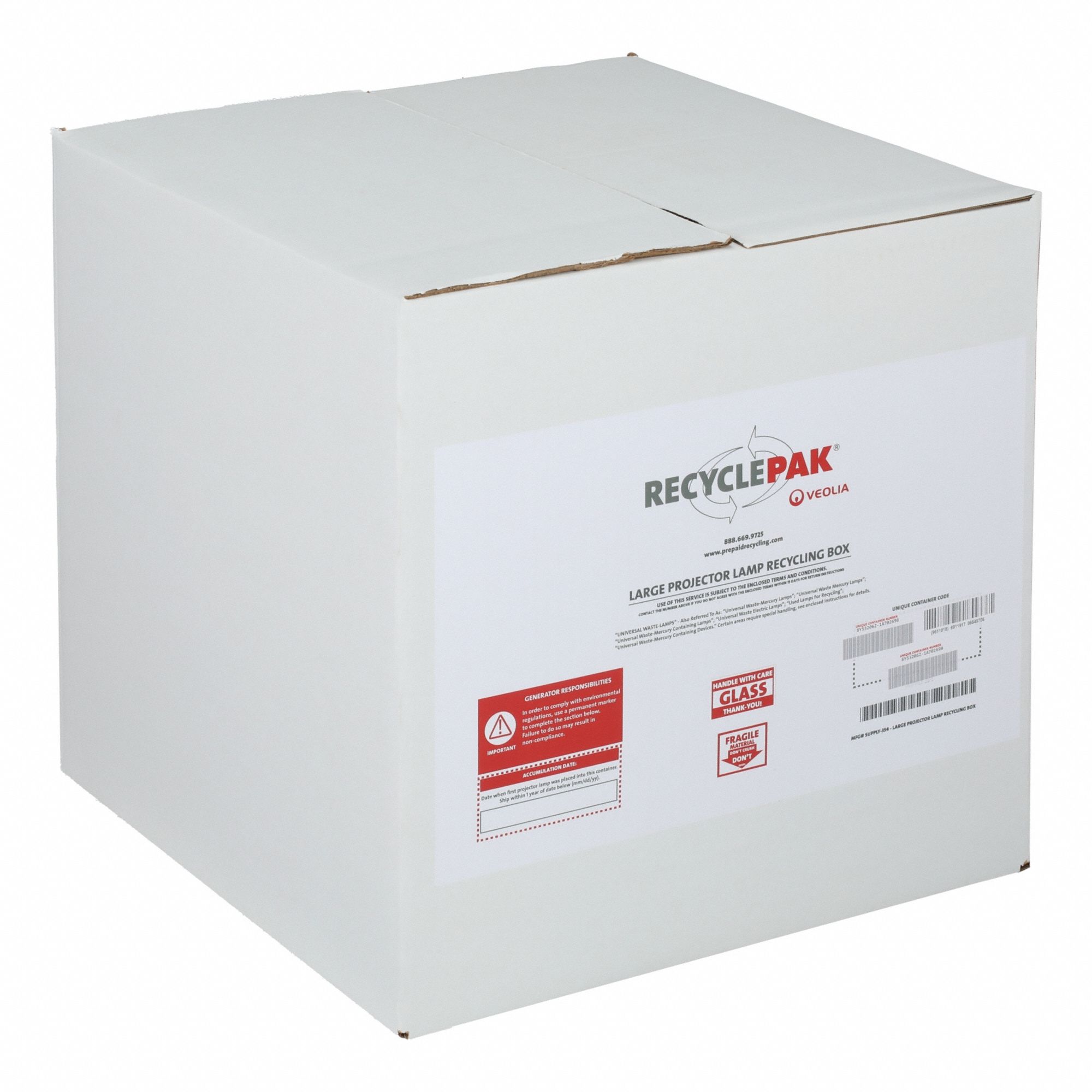 Lighting Recycling Kit: Projection Lamps with Original Plastic Housing, Wt Dependent