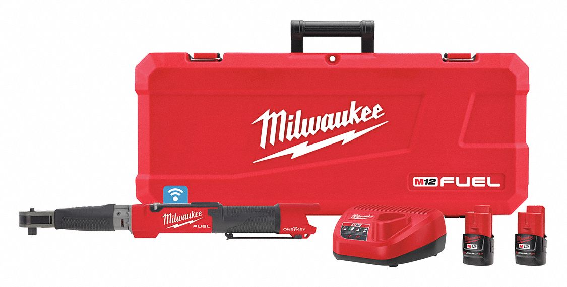 MILWAUKEE Cordless, Digital Torque Wrench Kit, 12V DC, 150 ftlb Max