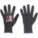 CUT RESISTANT GLOVES, ANSI 0/A4, SLIP ON CUFF, SIZE M/8, BLACK, NITRILE/FOAM, PAIR