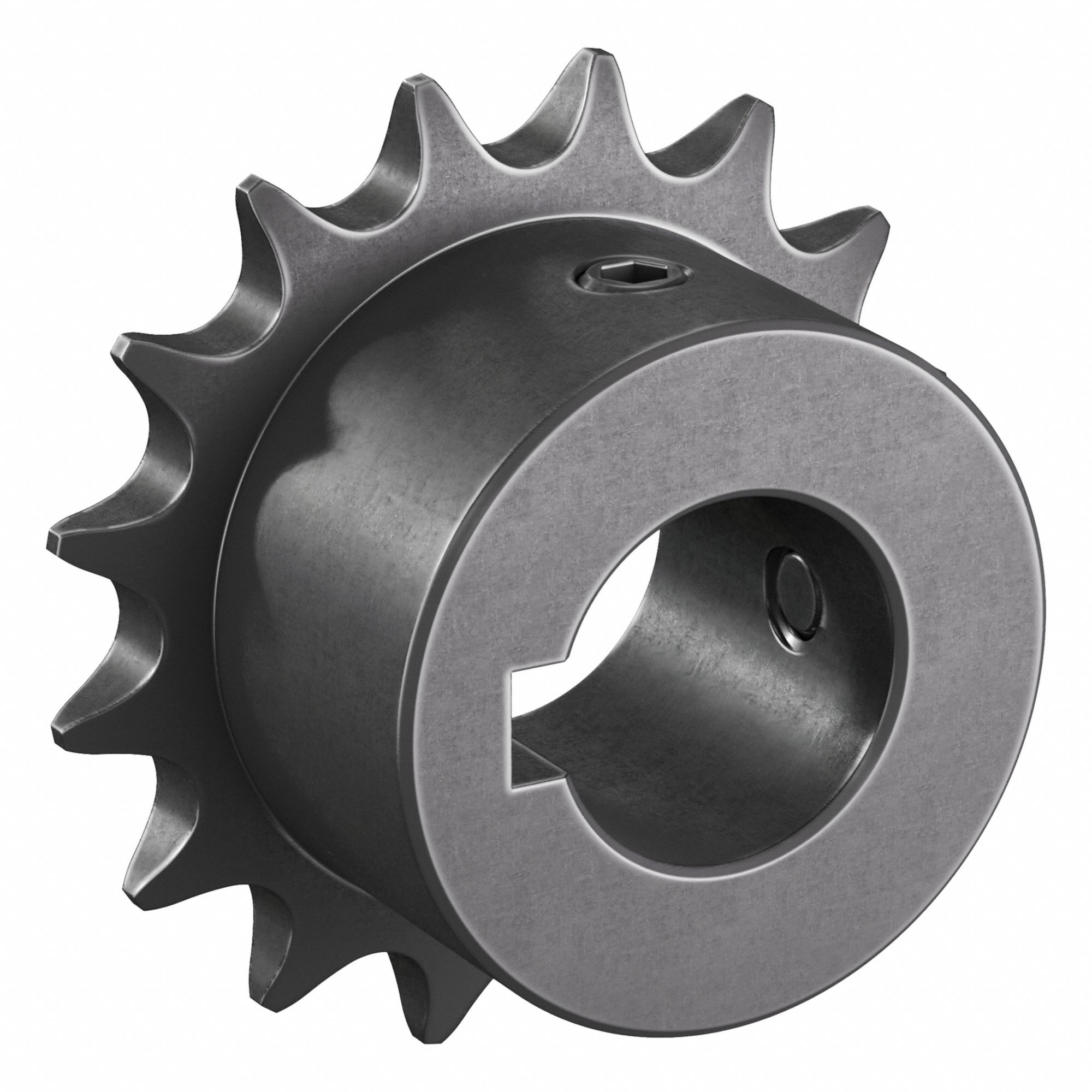 Roller Chain Sprocket: 06B, For 3/8 in Chain Pitch, 19 mm Bore Dia, 16 Teeth, Steel