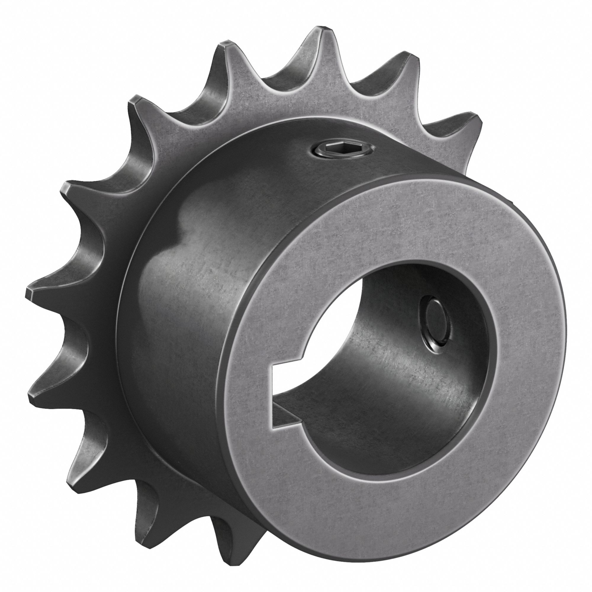 Roller Chain Sprocket: 06B, For 3/8 in Chain Pitch, 20 mm Bore Dia, 16 Teeth, Steel