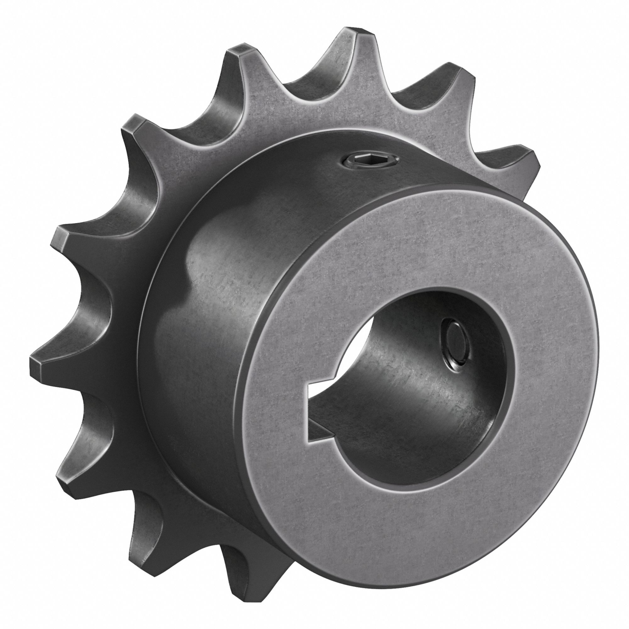 Roller Chain Sprocket: 08B, For 1/2 in Chain Pitch, 20 mm Bore Dia, 14 Teeth, Steel