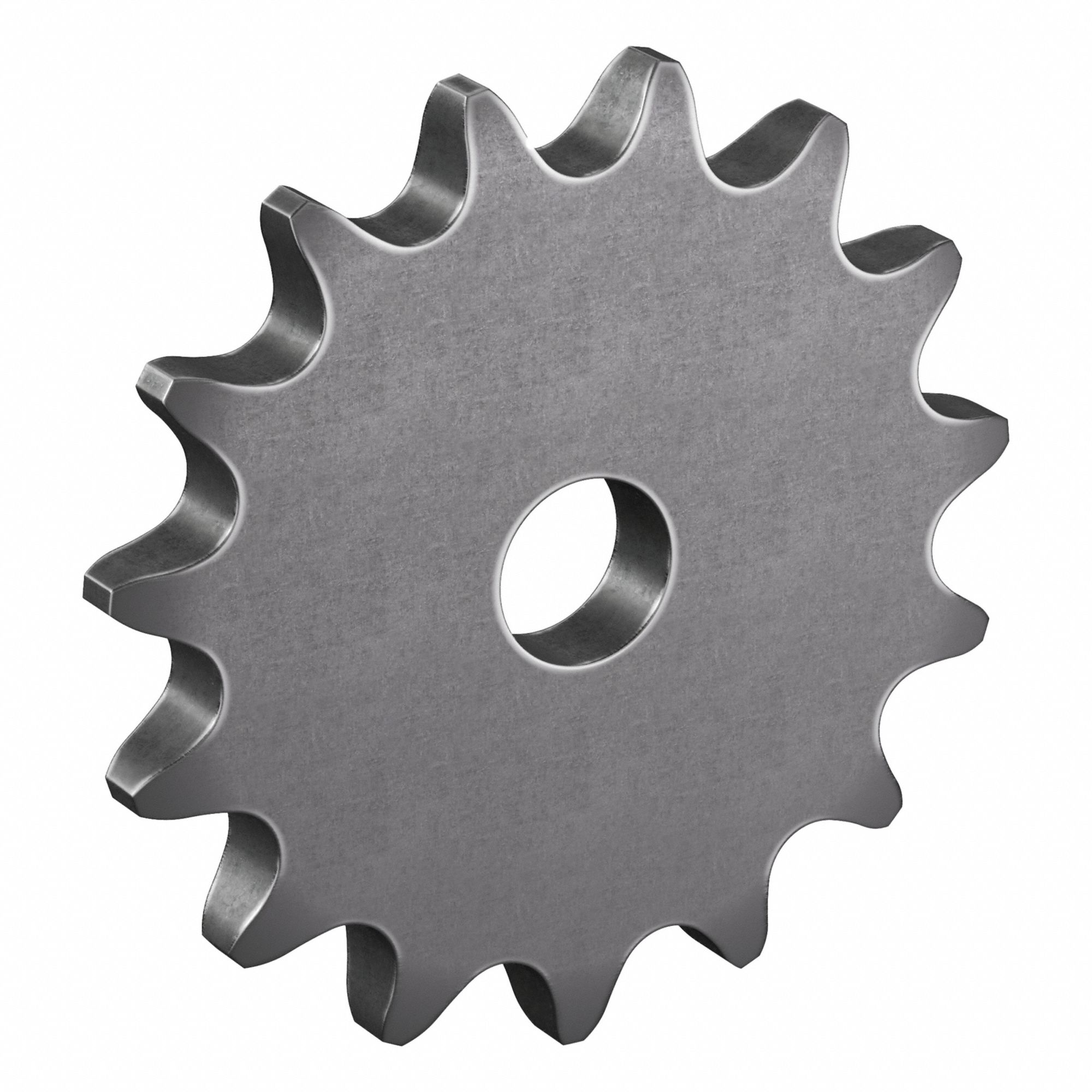 Roller Chain Sprocket: No Hub, For Single Strands, 100, 15 Teeth, 6.013 in Pitch Dia, Steel