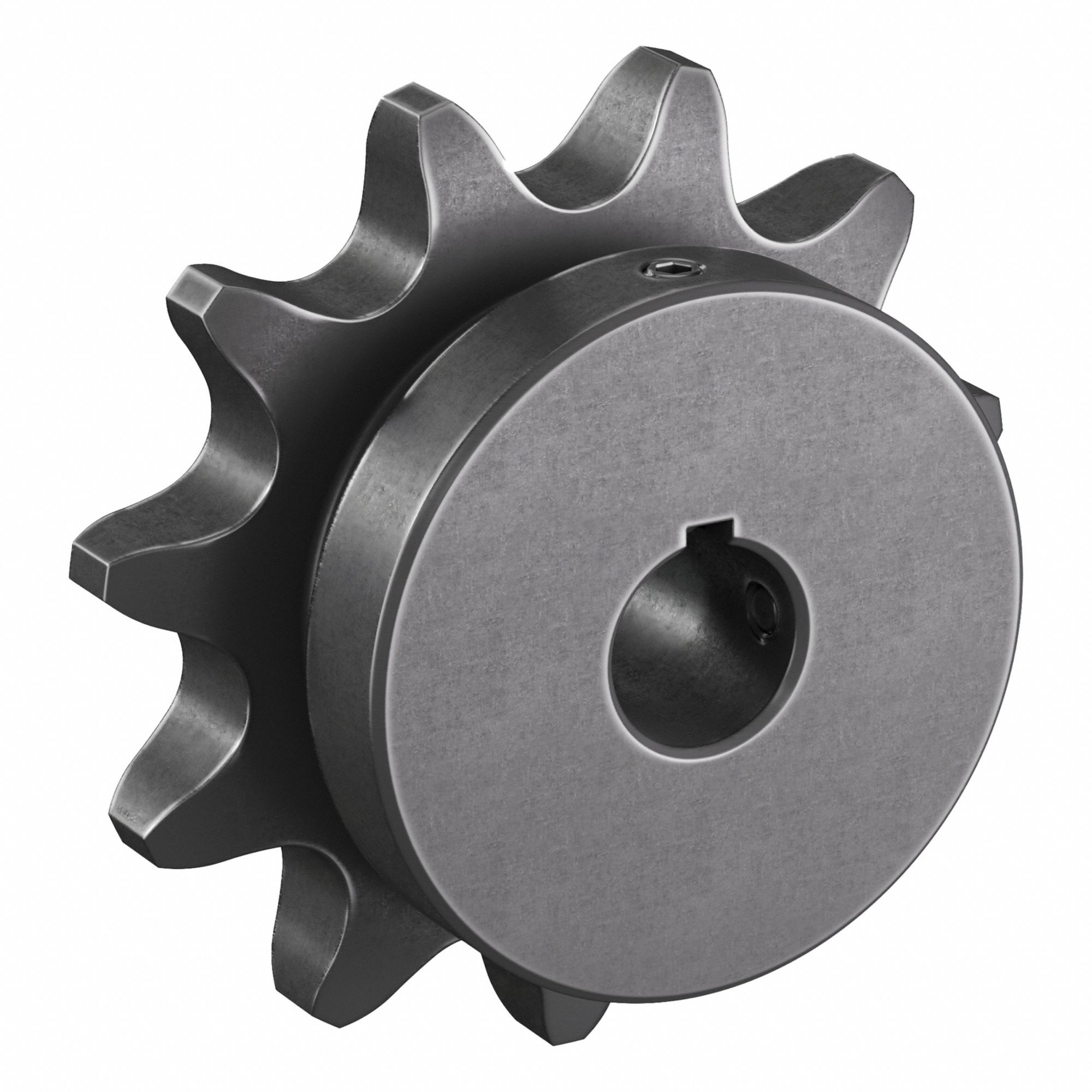 Roller Chain Sprocket: 100, For 1 1/4 in Chain Pitch, 1 in Bore Dia, 11 Teeth, Steel