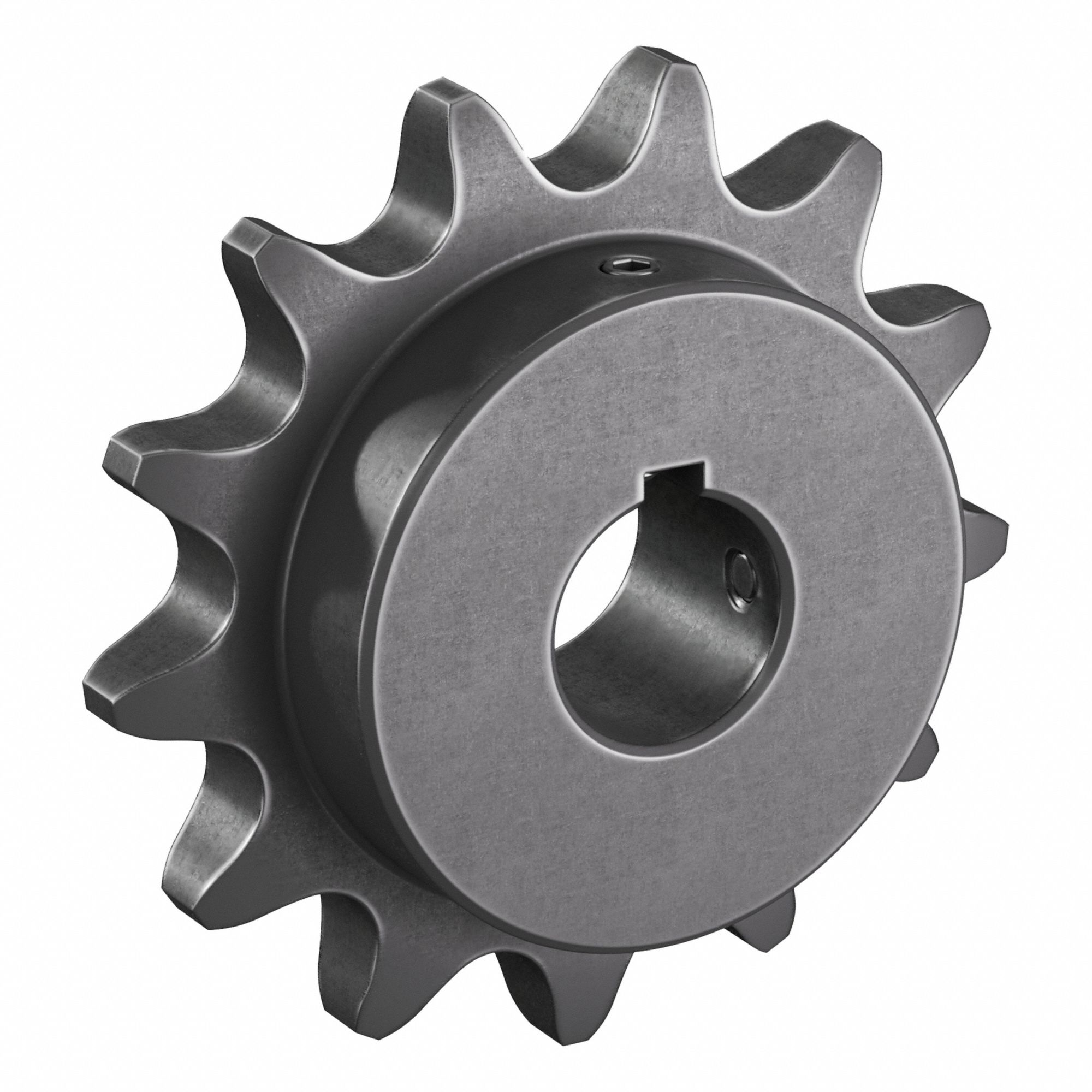 Roller Chain Sprocket: 100, For 1 1/4 in Chain Pitch, 1 7/16 in Bore Dia, 13 Teeth, Steel