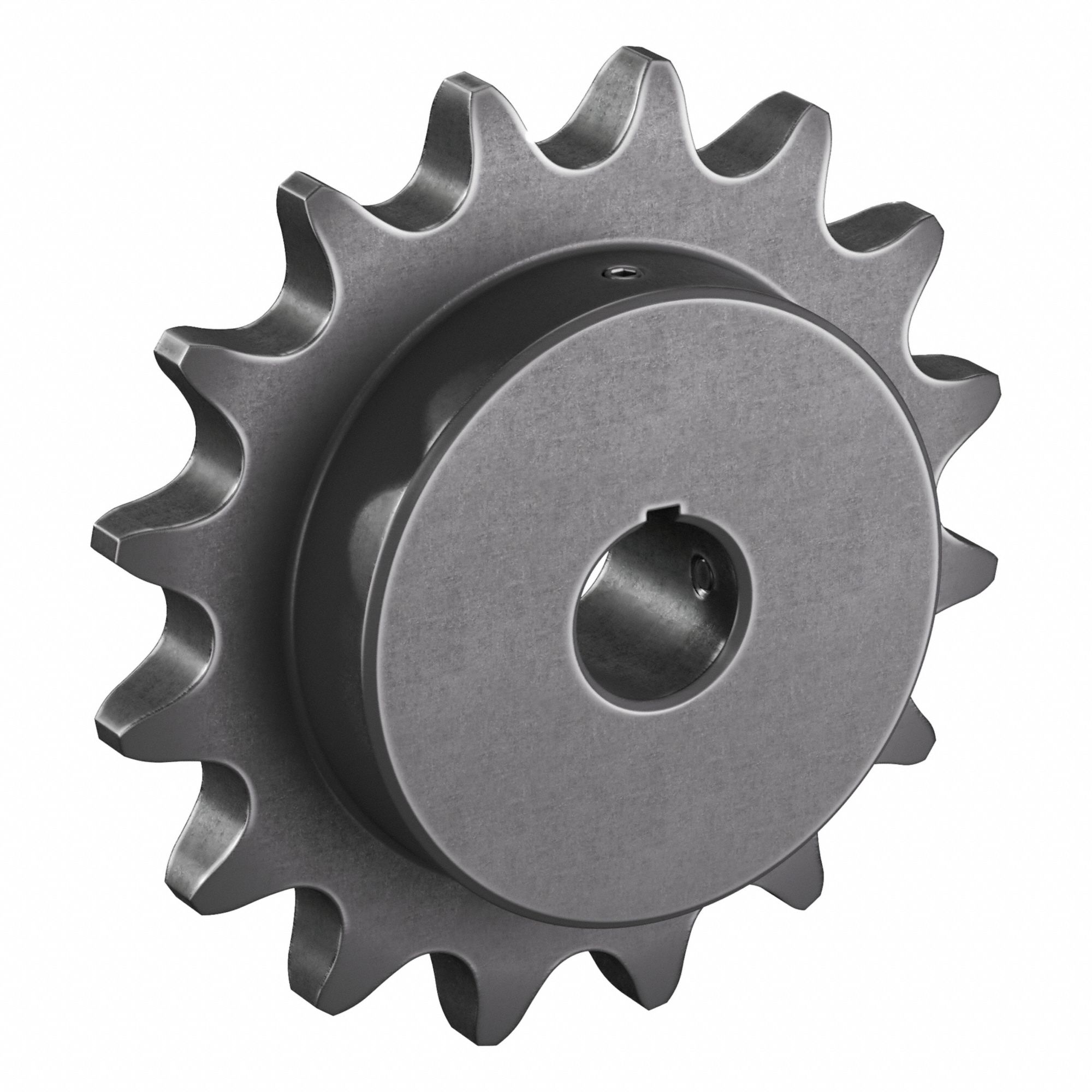 Roller Chain Sprocket: 100, For 1 1/4 in Chain Pitch, 1 1/4 in Bore Dia, 16 Teeth, Steel