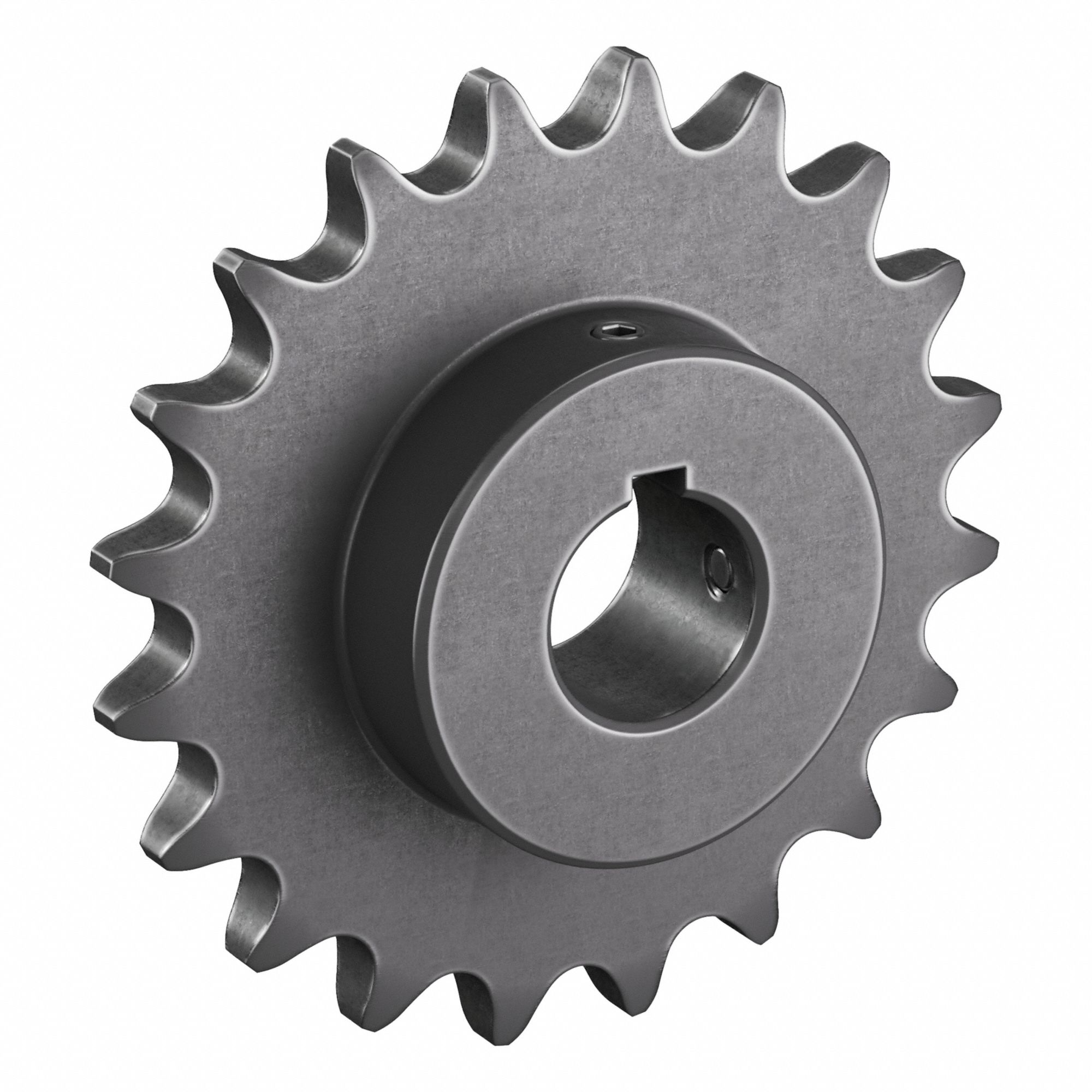 Roller Chain Sprocket: 100, For 1 1/4 in Chain Pitch, 1 15/16 in Bore Dia, 20 Teeth, Steel