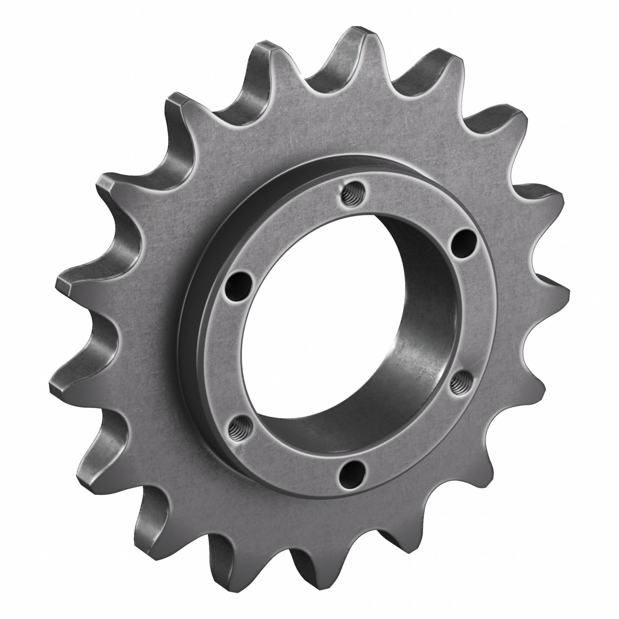 Bushed Roller Chain Sprocket: For 100 Chain, 17 Teeth, 6.803 in Pitch Dia, Steel