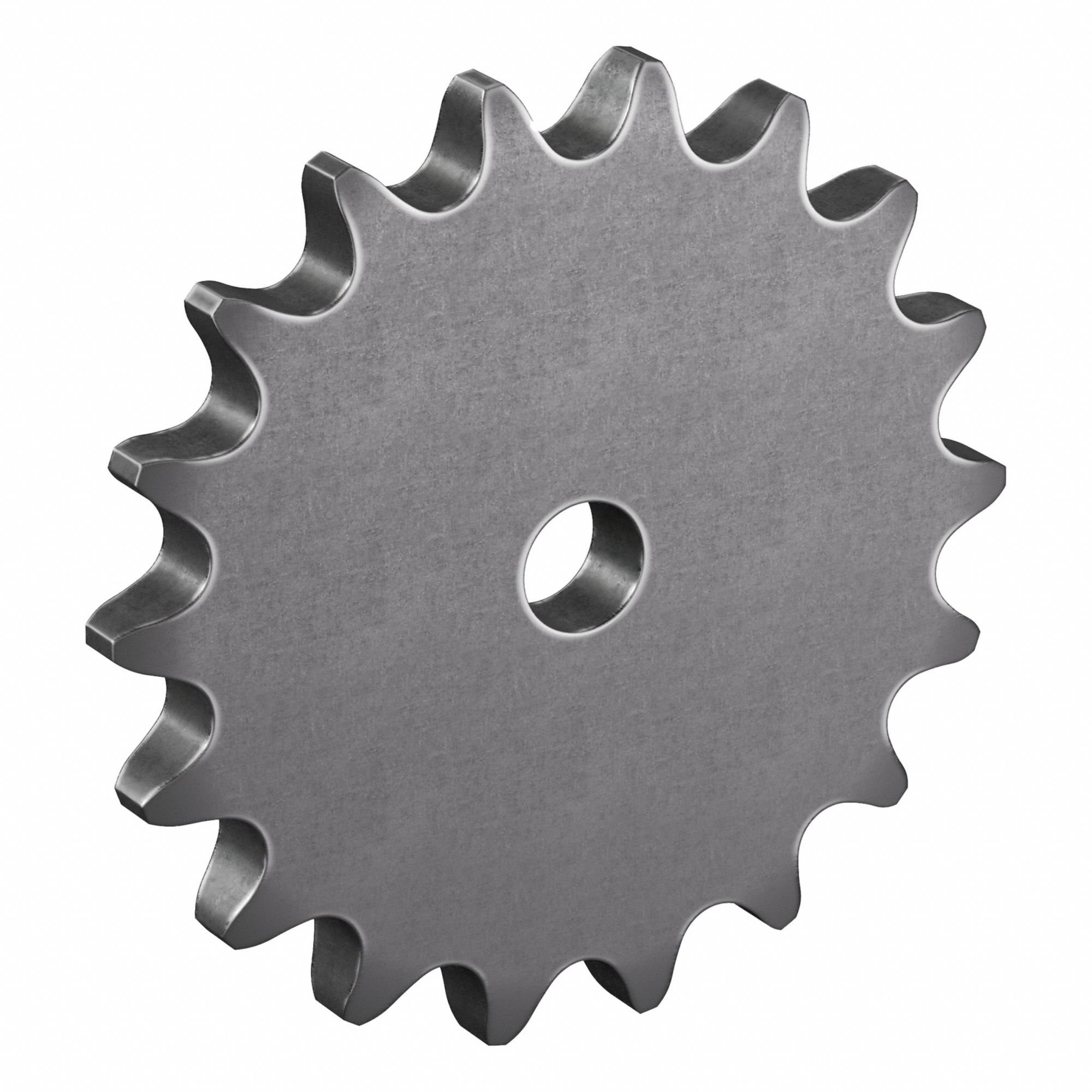 Roller Chain Sprocket: No Hub, For Single Strands, 120, 18 Teeth, 8.639 in Pitch Dia, Steel
