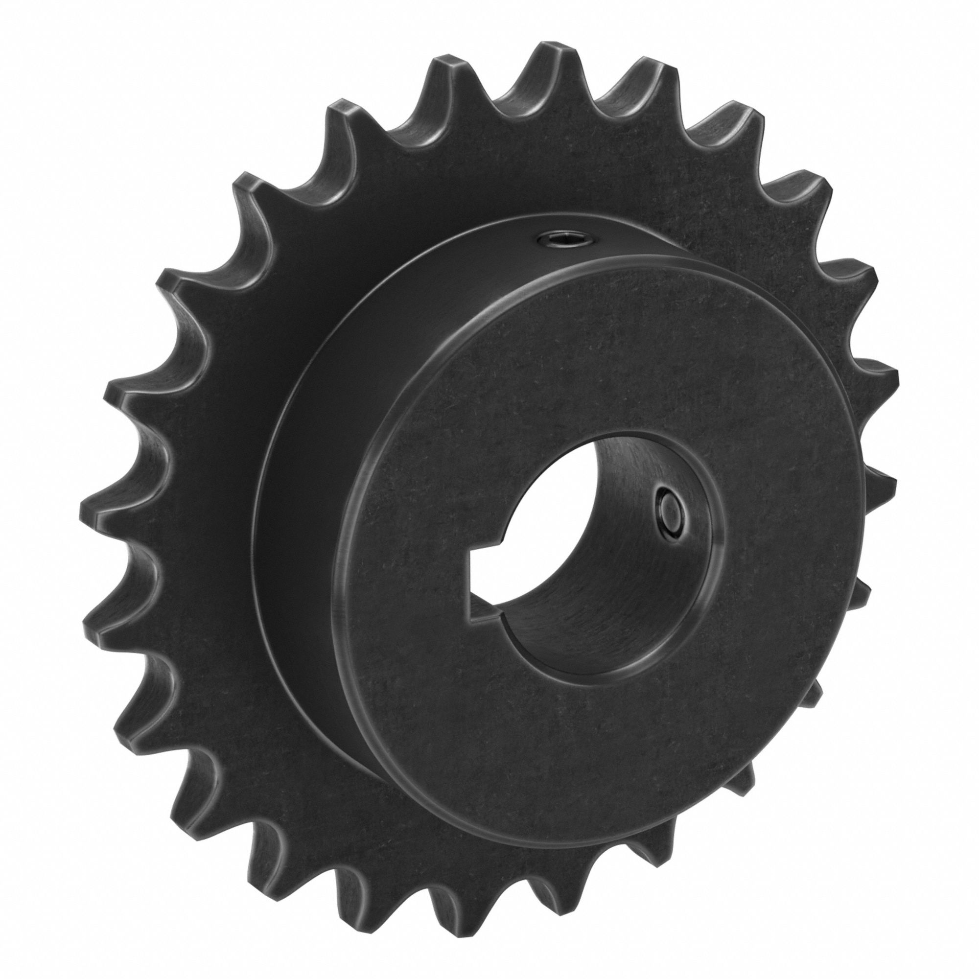 Roller Chain Sprocket: 12B, For 3/4 in Chain Pitch, 40 mm Bore Dia, 24 Teeth, Steel