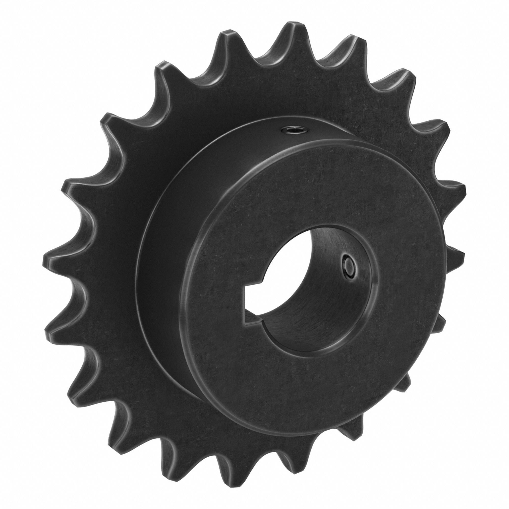 Roller Chain Sprocket: 16B, For 1 in Chain Pitch, 45 mm Bore Dia, 20 Teeth, 7 in Outside Dia