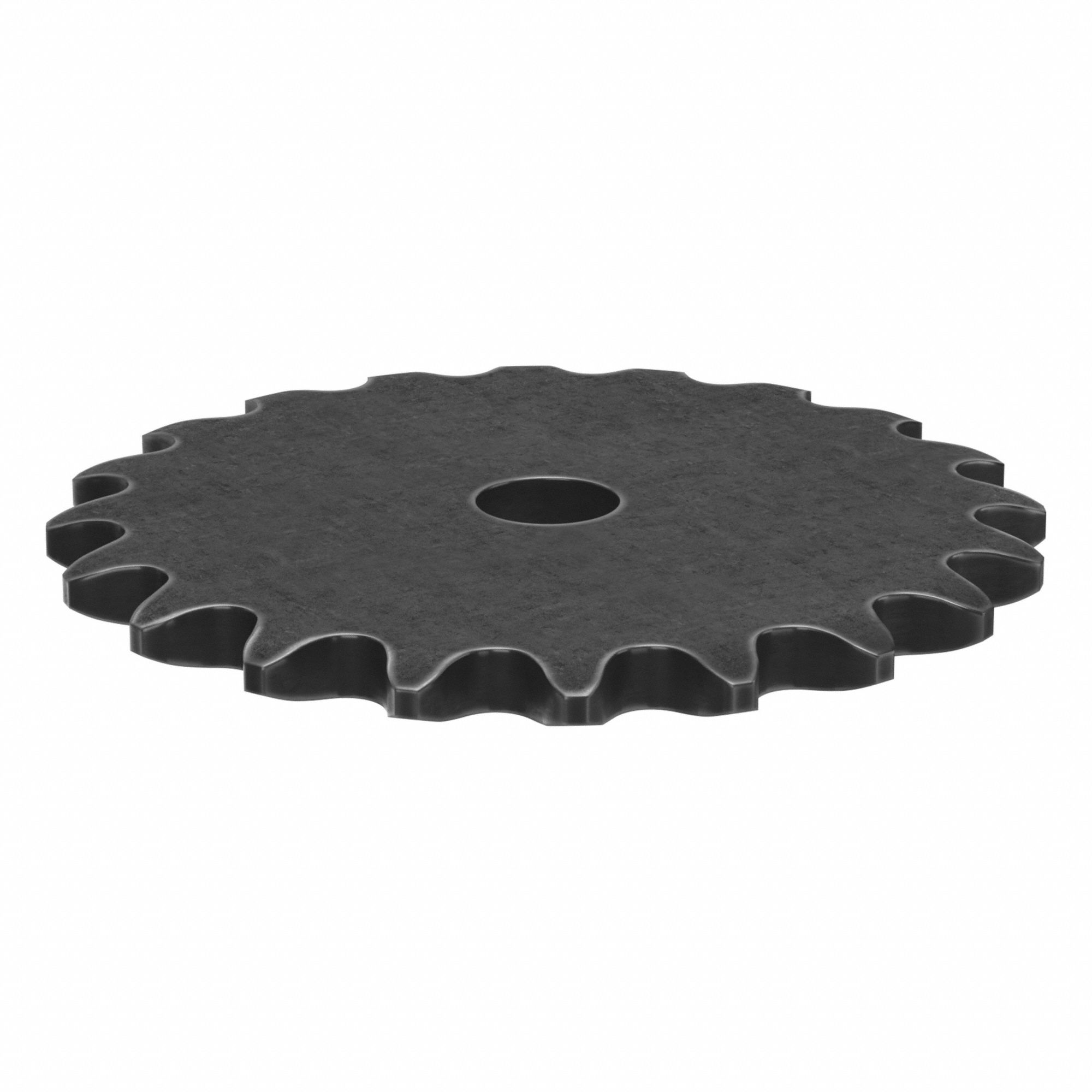 Roller Chain Sprocket: No Hub, For Single Strands, 25, 20 Teeth, 1.598 in Pitch Dia, Steel