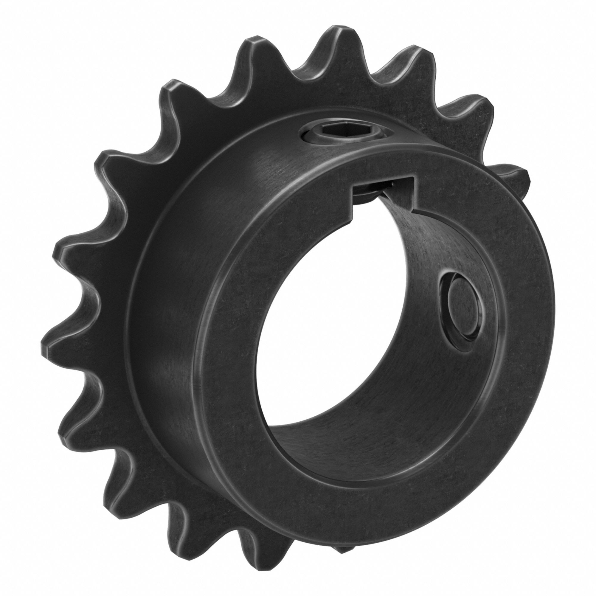 Roller Chain Sprocket: 25, For 1/4 in Chain Pitch, 3/4 in Bore Dia, 18 Teeth, Steel