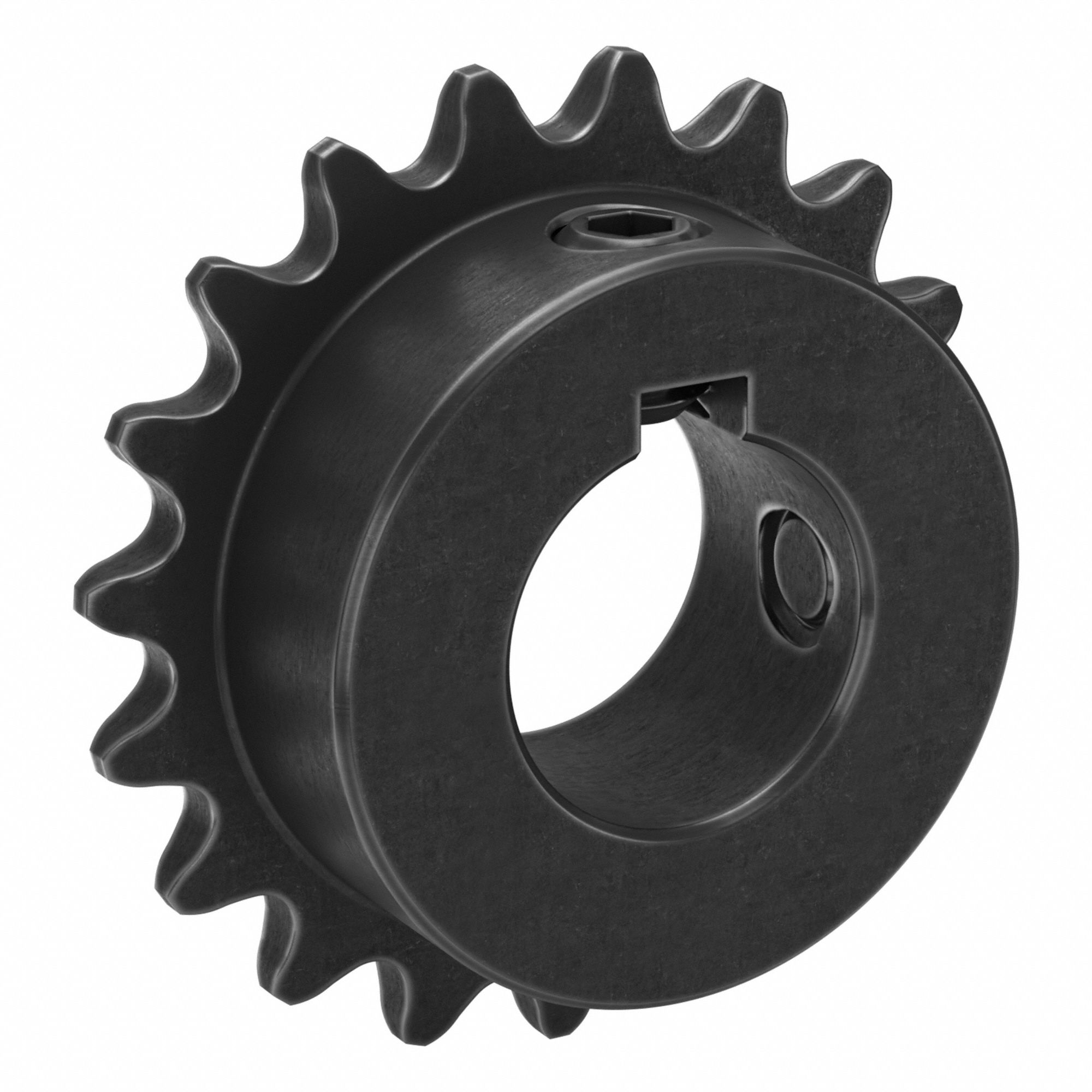 Roller Chain Sprocket: 25, For 1/4 in Chain Pitch, 5/8 in Bore Dia, 19 Teeth, Steel
