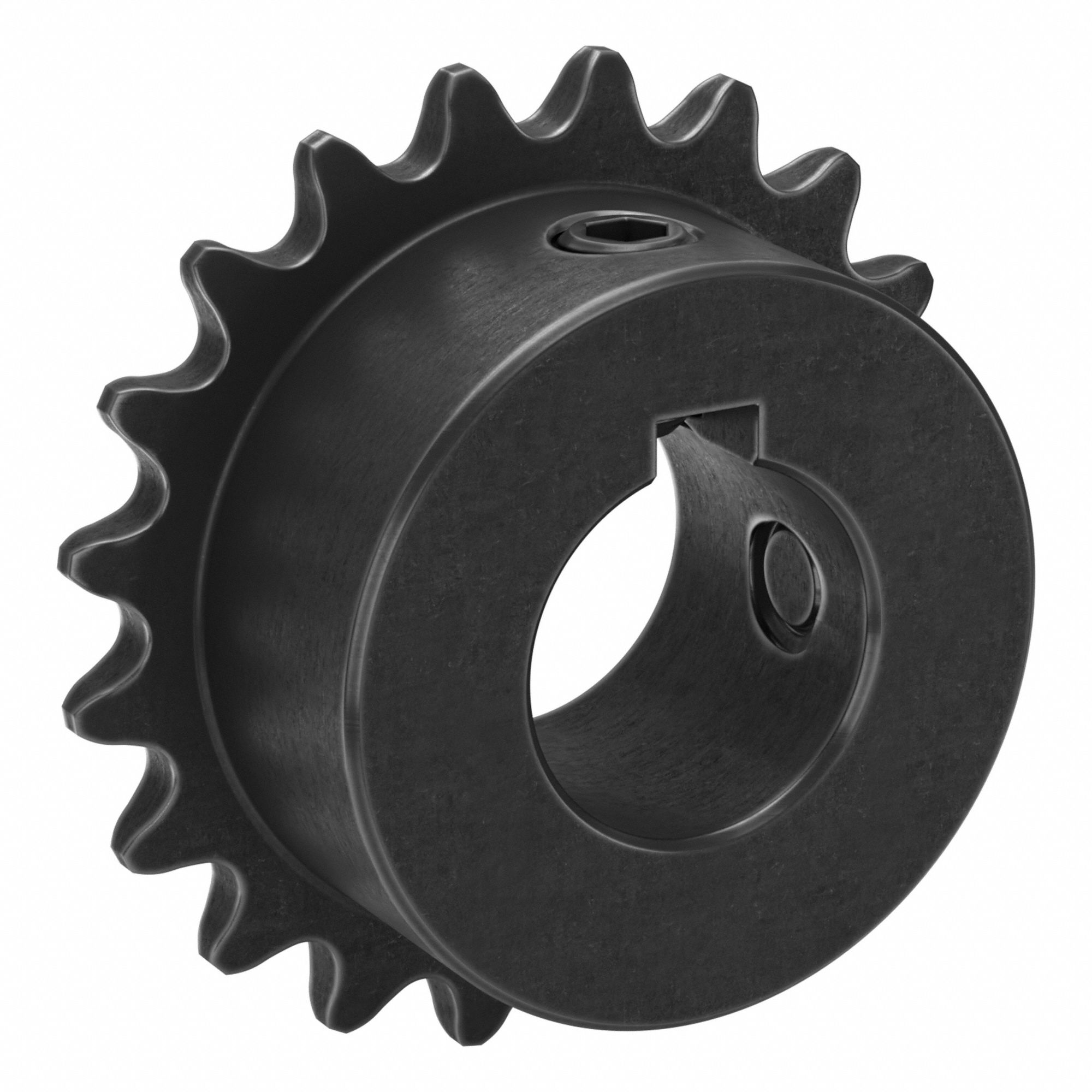 Roller Chain Sprocket: 25, For 1/4 in Chain Pitch, 5/8 in Bore Dia, 20 Teeth, Steel