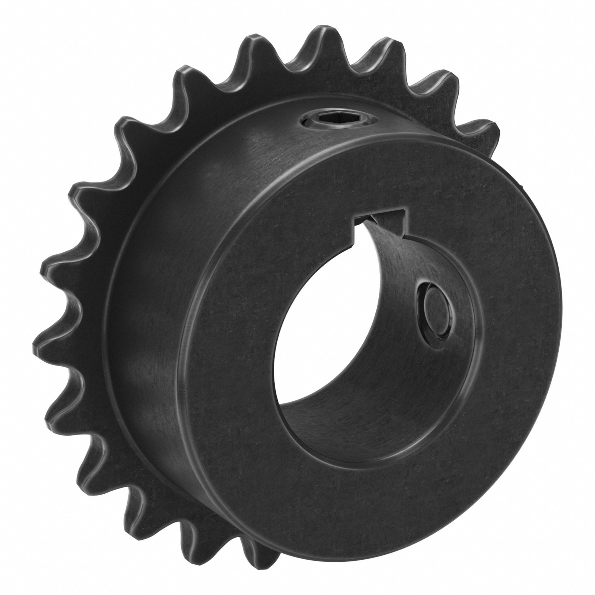 Roller Chain Sprocket: 25, For 1/4 in Chain Pitch, 3/4 in Bore Dia, 22 Teeth, Steel