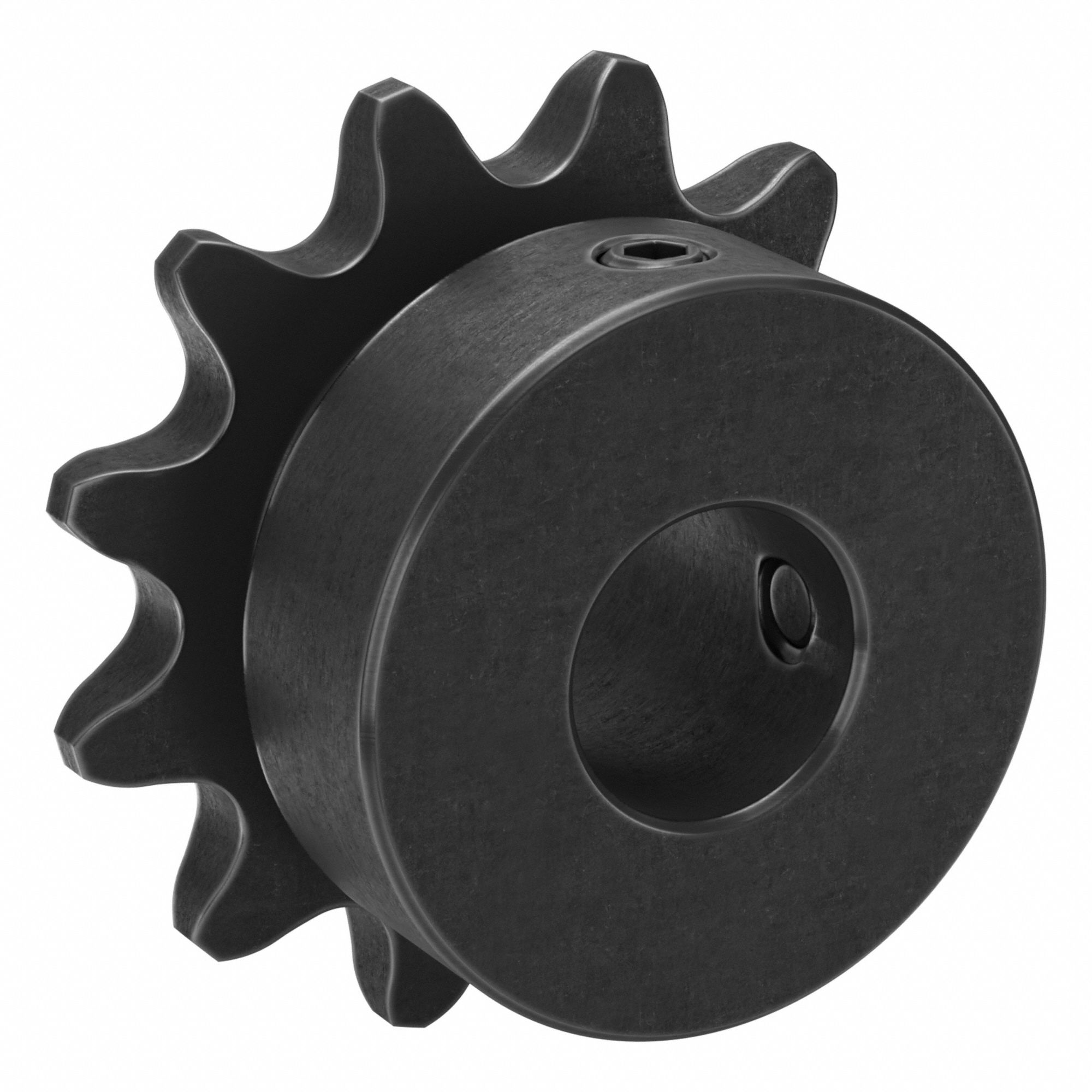 Roller Chain Sprocket: 35, For 3/8 in Chain Pitch, 1/2 in Bore Dia, 12 Teeth, Steel