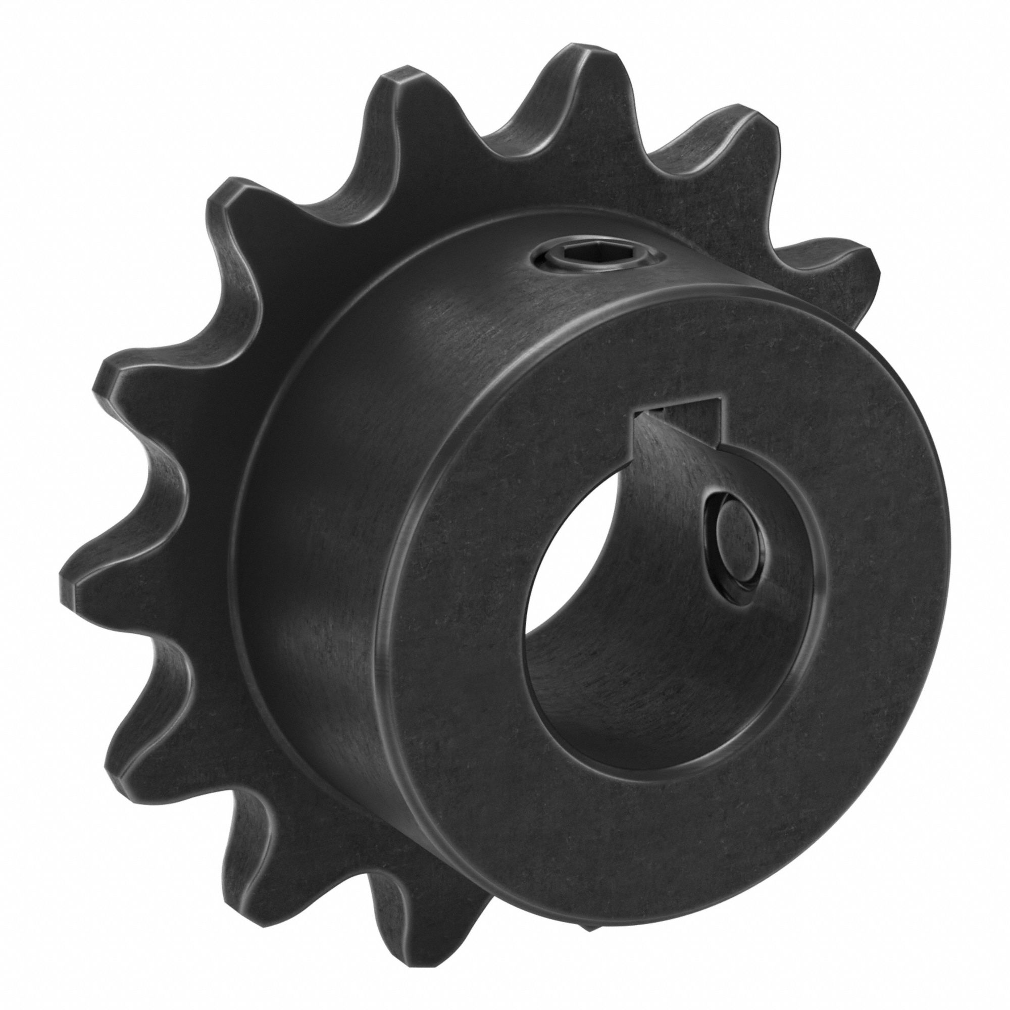 Roller Chain Sprocket: 35, For 3/8 in Chain Pitch, 5/8 in Bore Dia, 14 Teeth, Steel