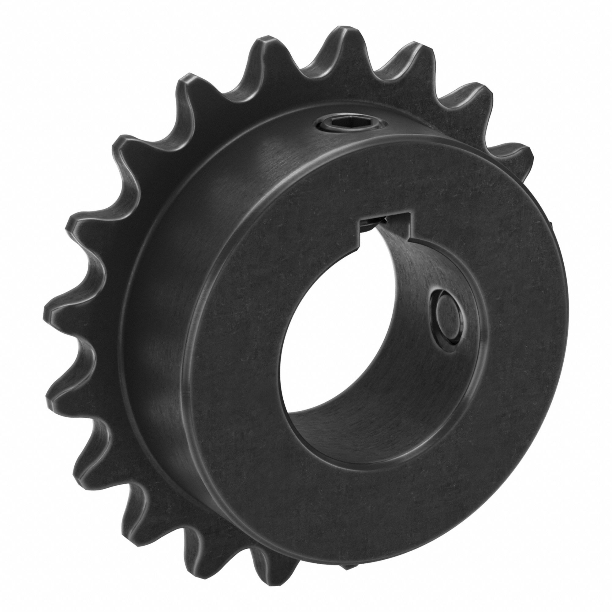 Roller Chain Sprocket: 35, For 3/8 in Chain Pitch, 1 in Bore Dia, 20 Teeth, Steel