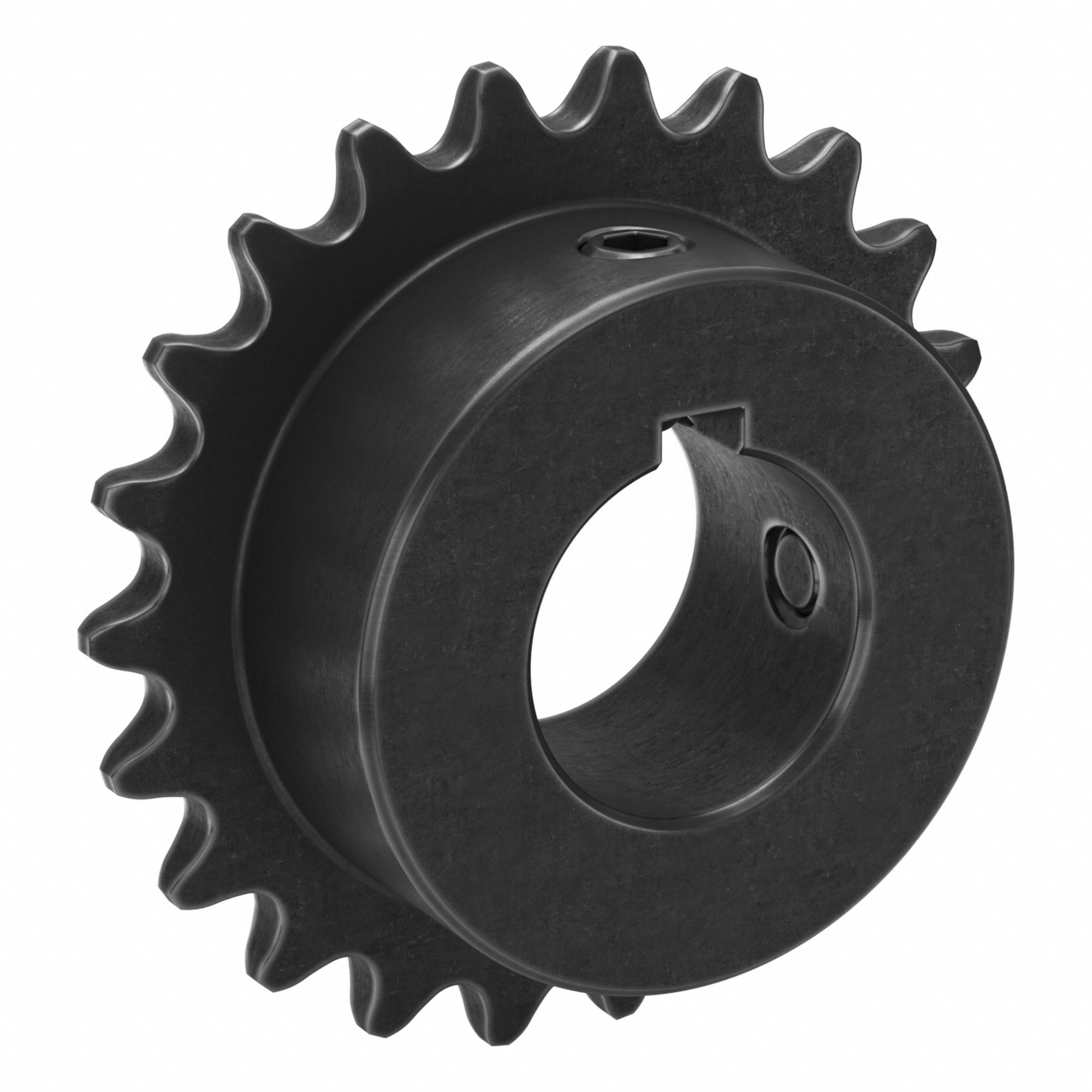 Roller Chain Sprocket: 35, For 3/8 in Chain Pitch, 1 in Bore Dia, 22 Teeth, Steel