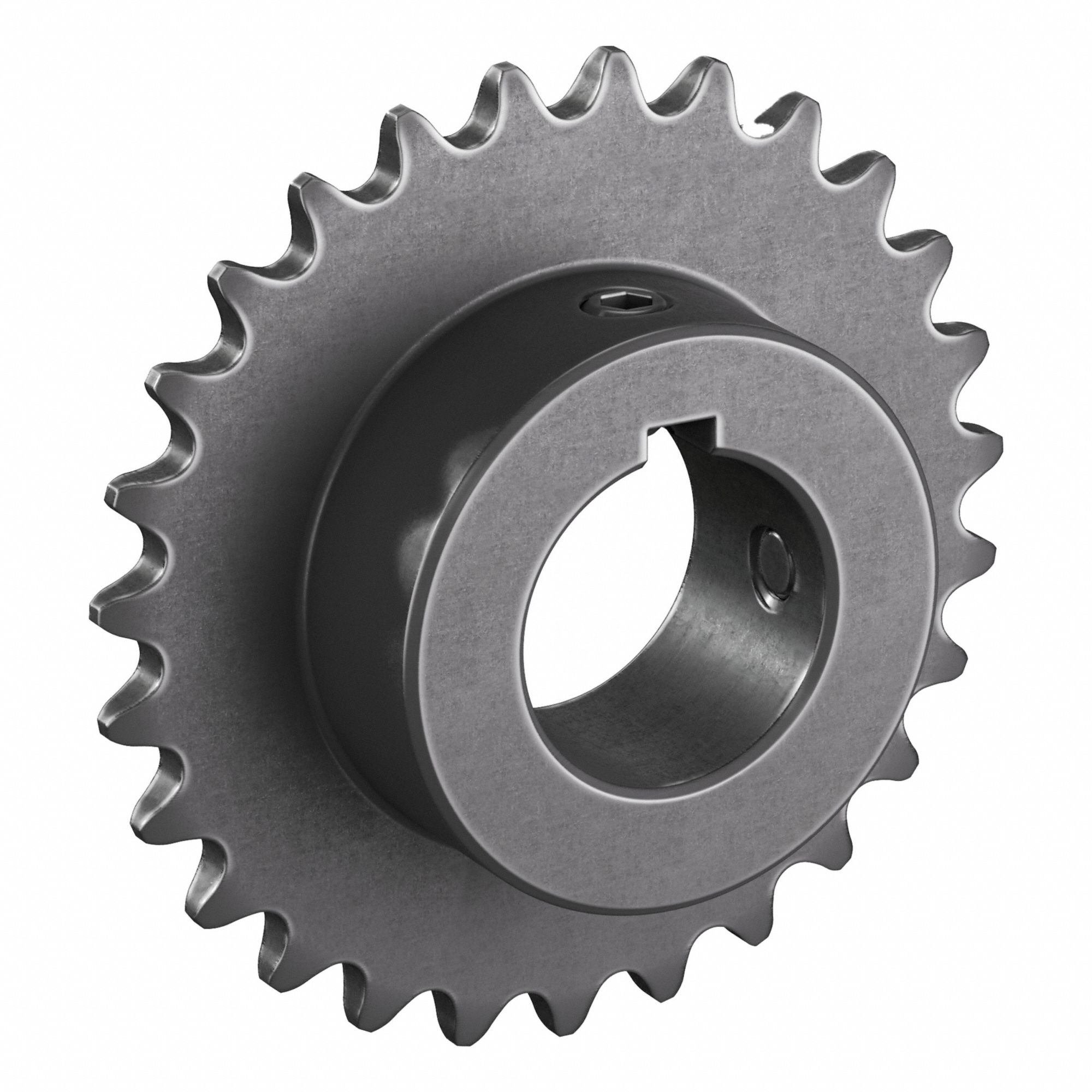 Roller Chain Sprocket: 35, For 3/8 in Chain Pitch, 1 1/8 in Bore Dia, 27 Teeth, Steel