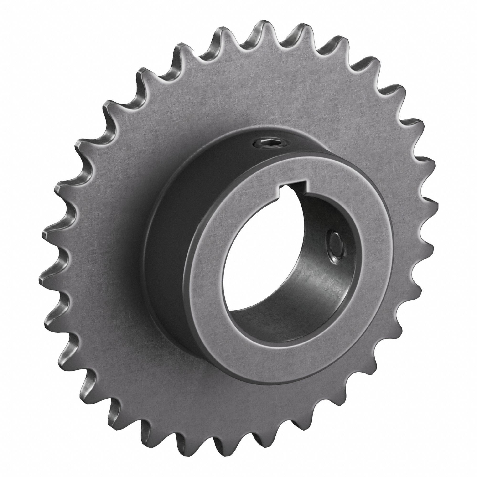 Roller Chain Sprocket: 35, For 3/8 in Chain Pitch, 1 1/4 in Bore Dia, 30 Teeth, Steel