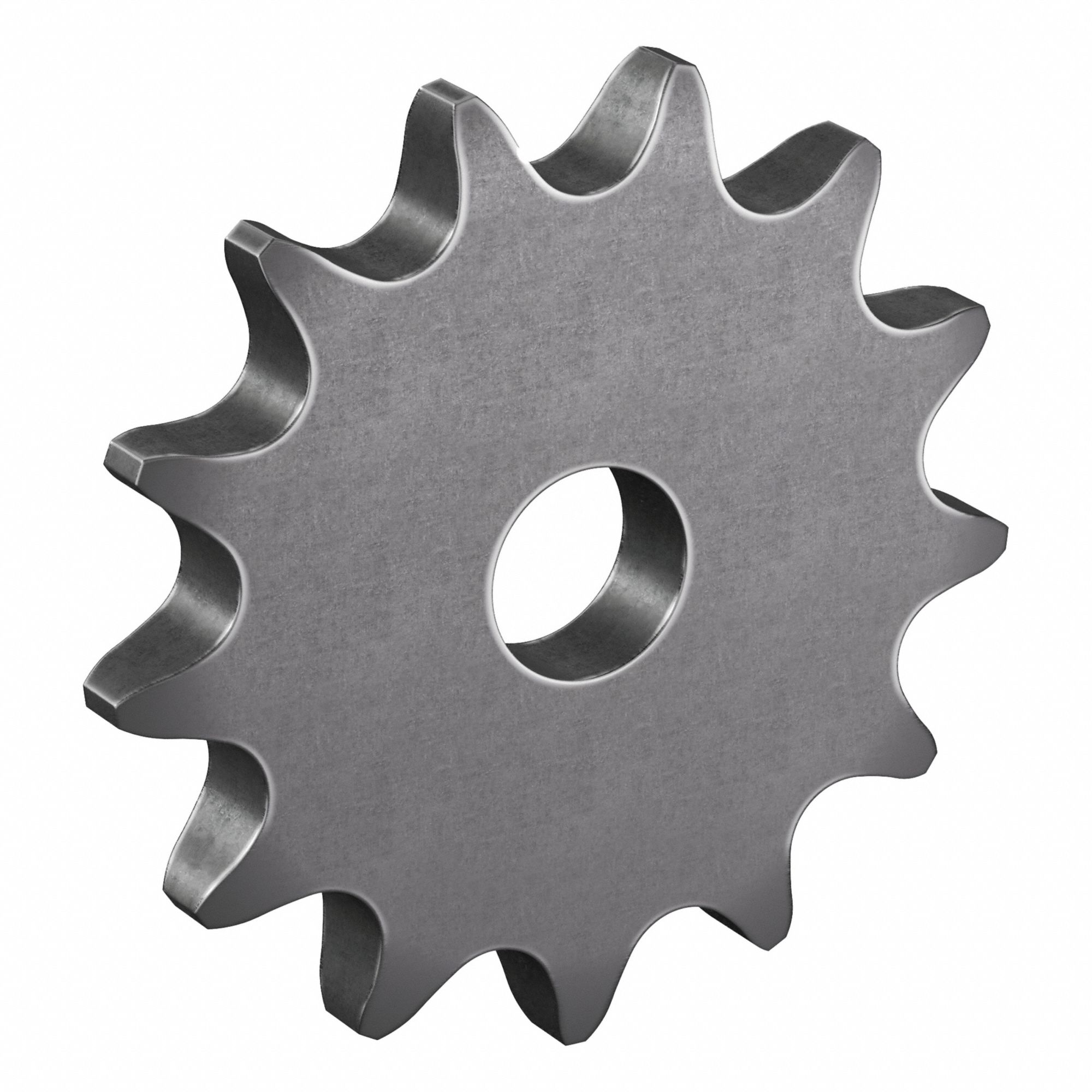 Roller Chain Sprocket: No Hub, For Single Strands, 40, 13 Teeth, 2.089 in Pitch Dia, Steel