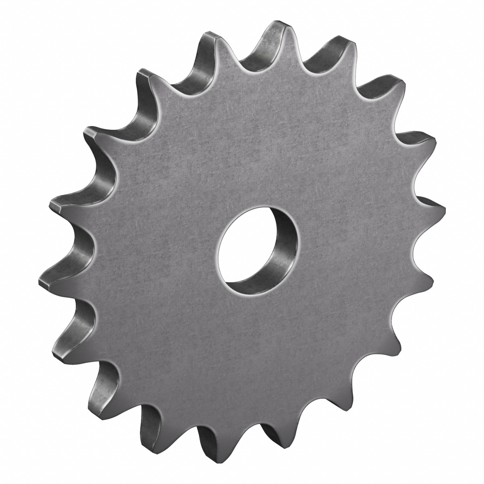 Roller Chain Sprocket: No Hub, For Single Strands, 40, 18 Teeth, 2.879 in Pitch Dia, Steel