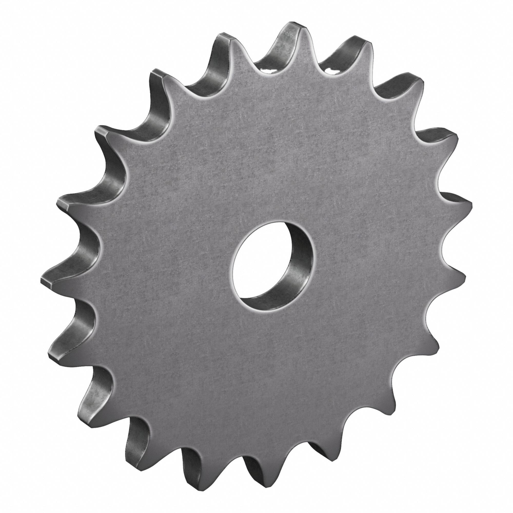 Roller Chain Sprocket: No Hub, For Single Strands, 40, 19 Teeth, 3.038 in Pitch Dia, Steel