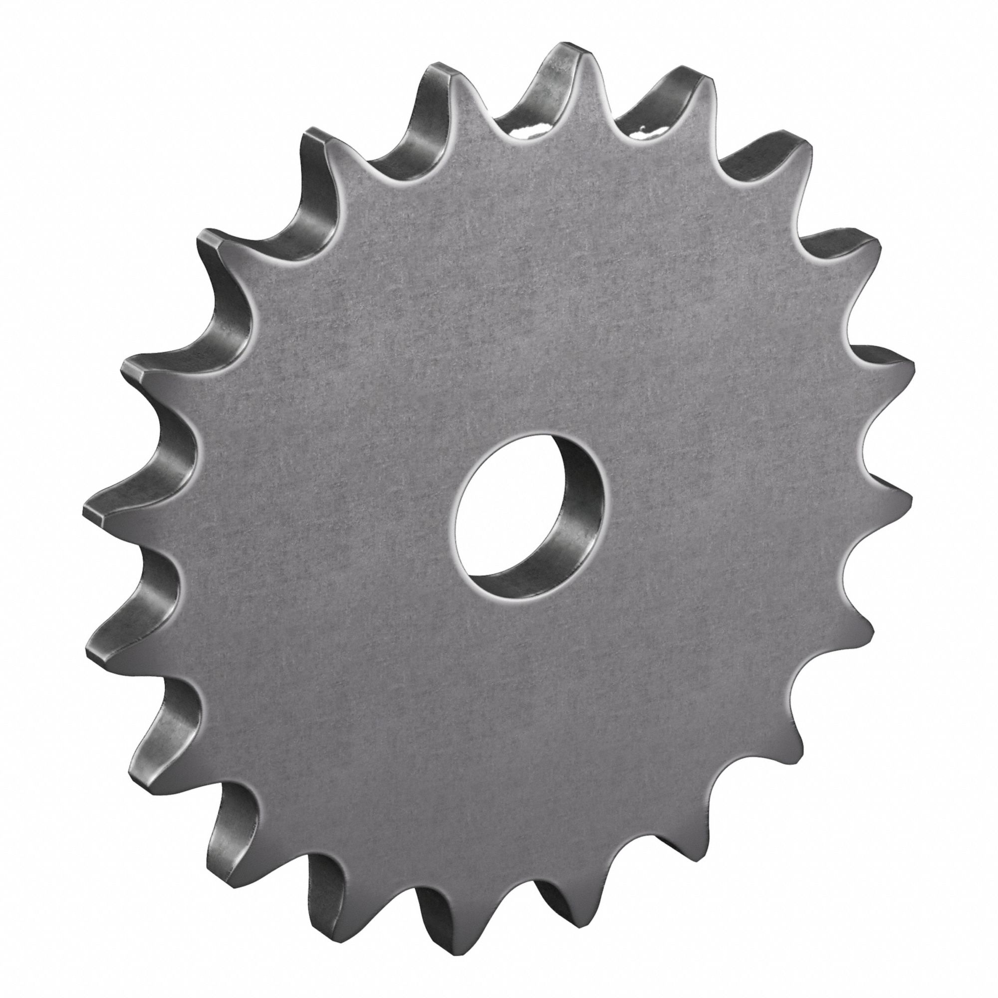 Roller Chain Sprocket: No Hub, For Single Strands, 40, 20 Teeth, 3.196 in Pitch Dia, Steel