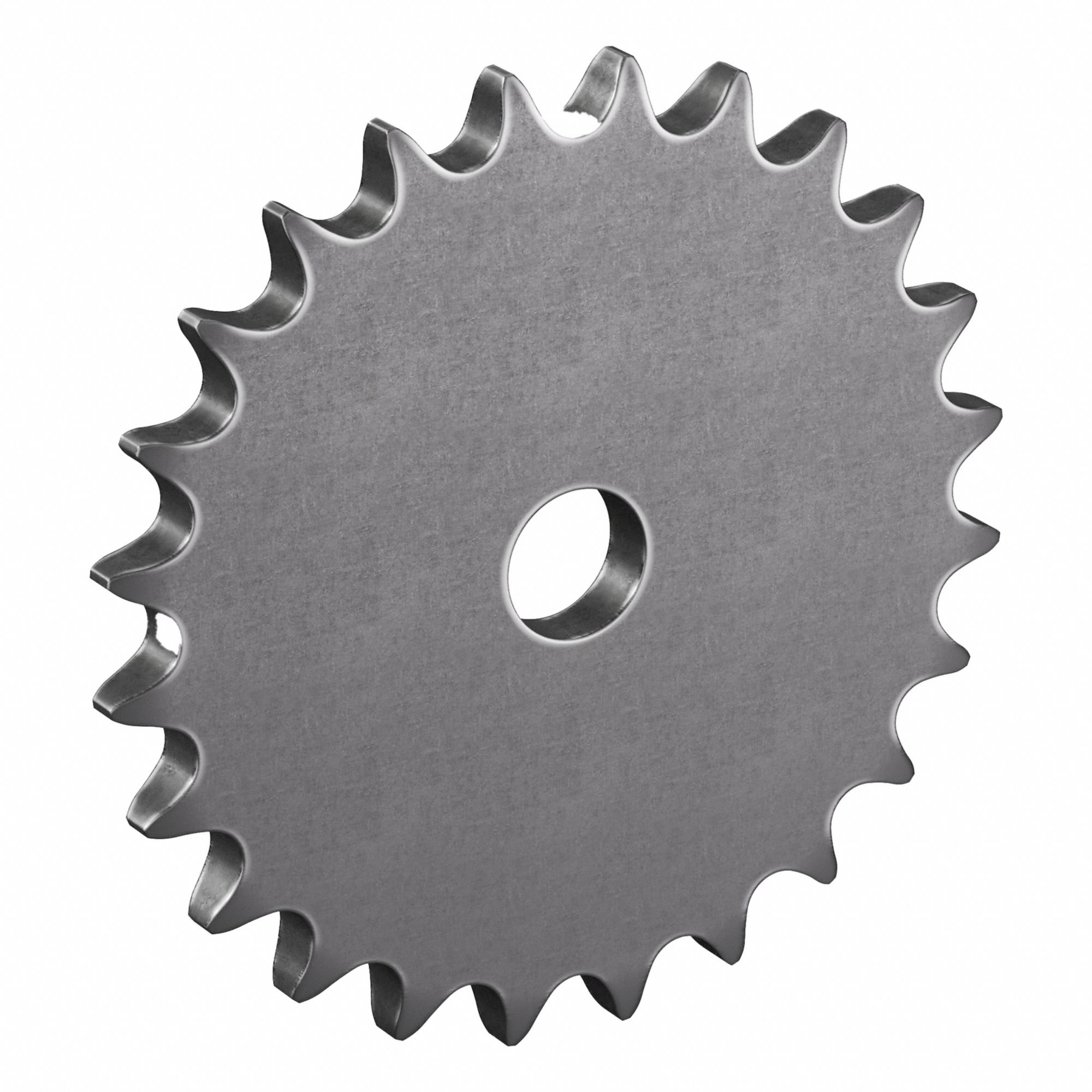 Roller Chain Sprocket: No Hub, For Single Strands, 40, 24 Teeth, 3.831 in Pitch Dia, Steel
