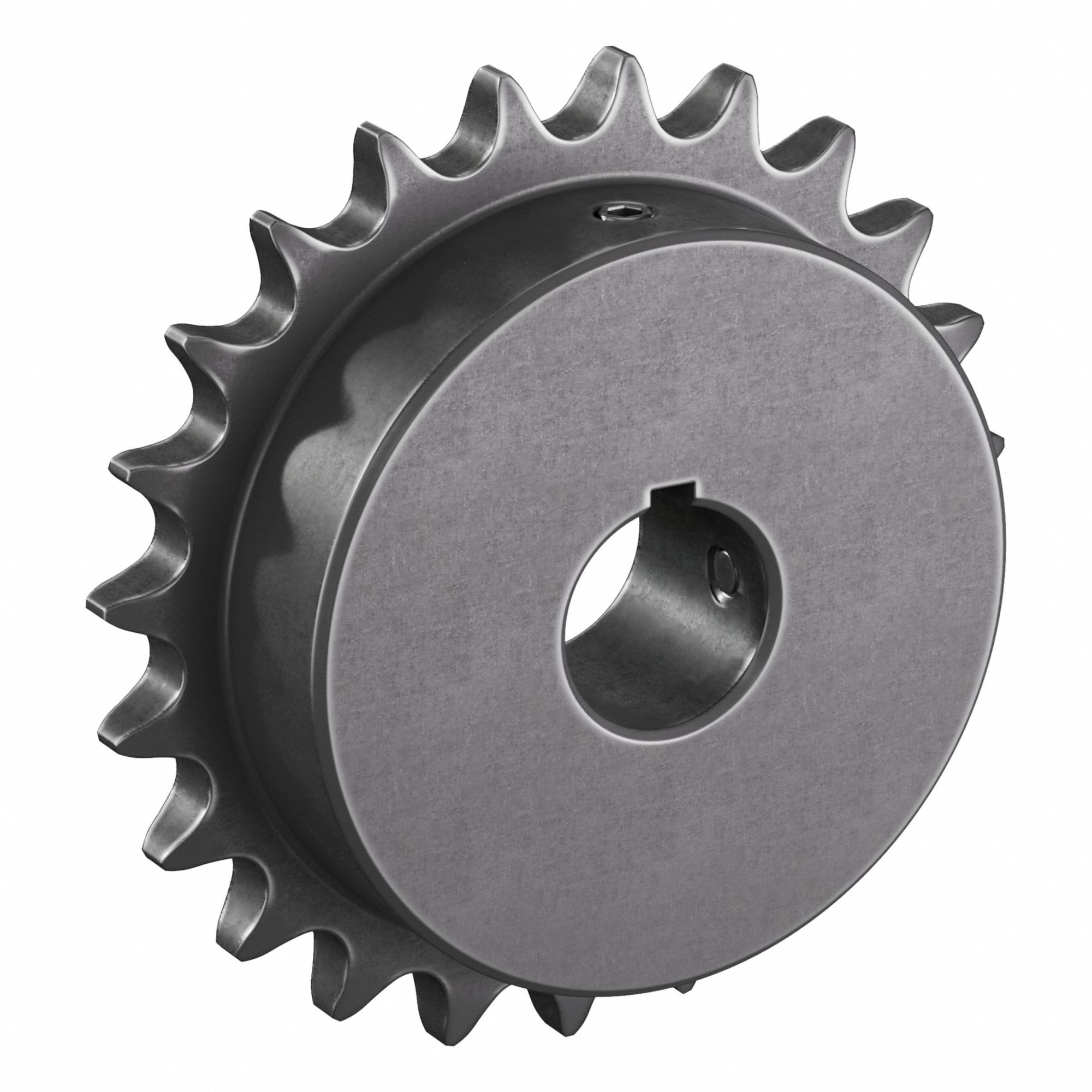 Roller Chain Sprocket: 40, For 1/2 in Chain Pitch, 7/8 in Bore Dia, 23 Teeth, Steel