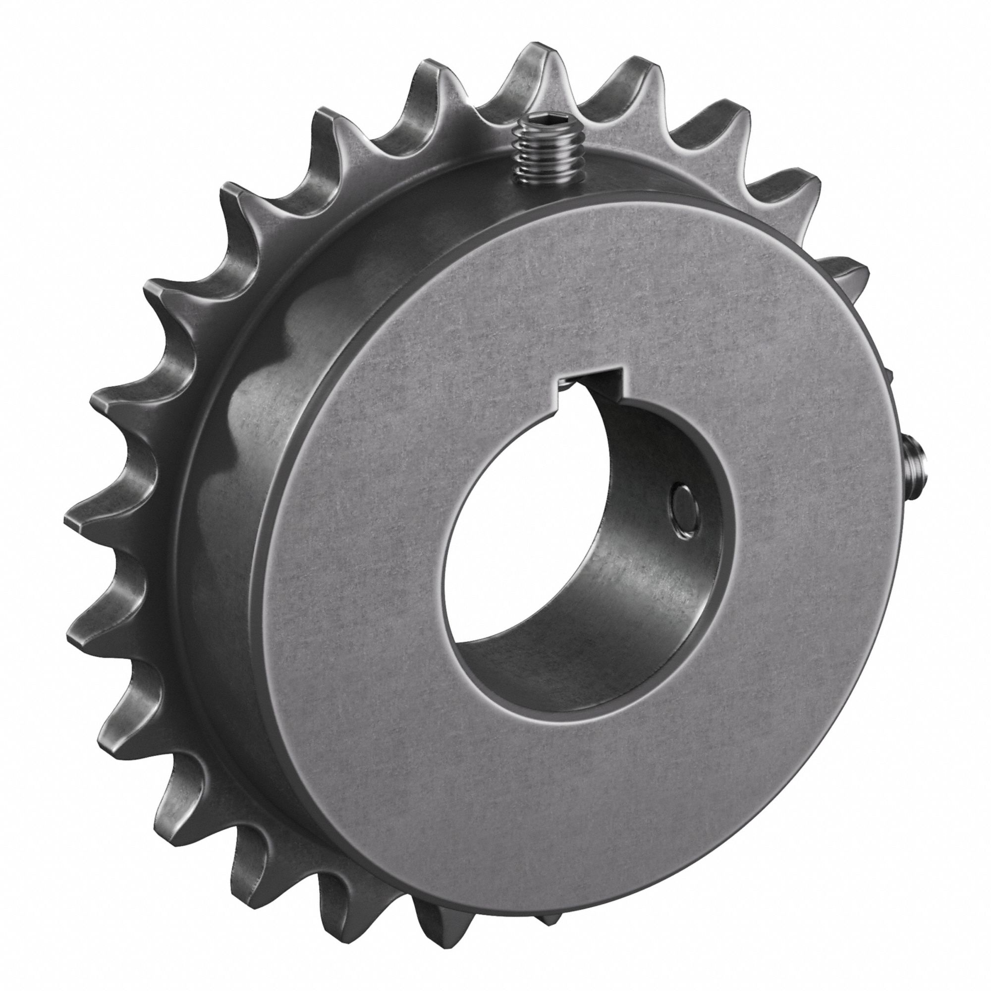 Roller Chain Sprocket: 40, For 1/2 in Chain Pitch, 1 3/8 in Bore Dia, 24 Teeth, Steel