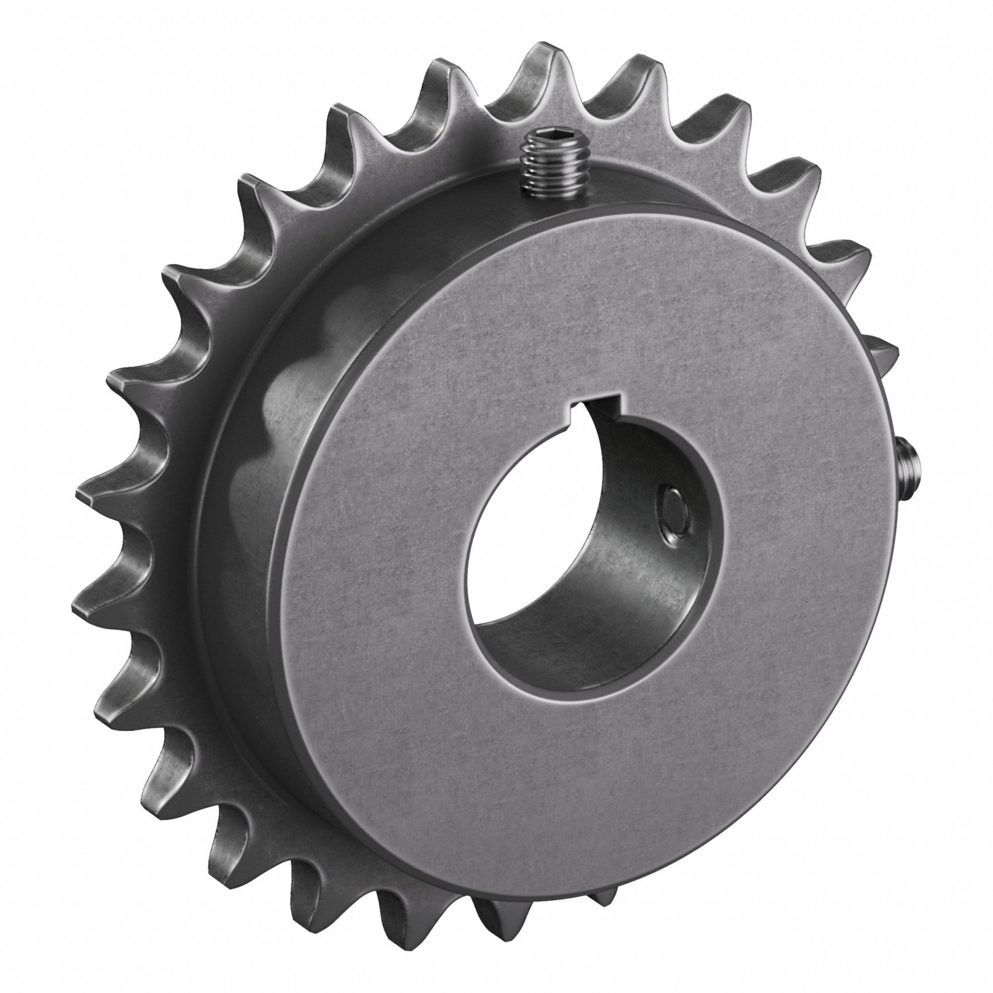 Roller Chain Sprocket: 40, For 1/2 in Chain Pitch, 1 1/4 in Bore Dia, 25 Teeth, Steel