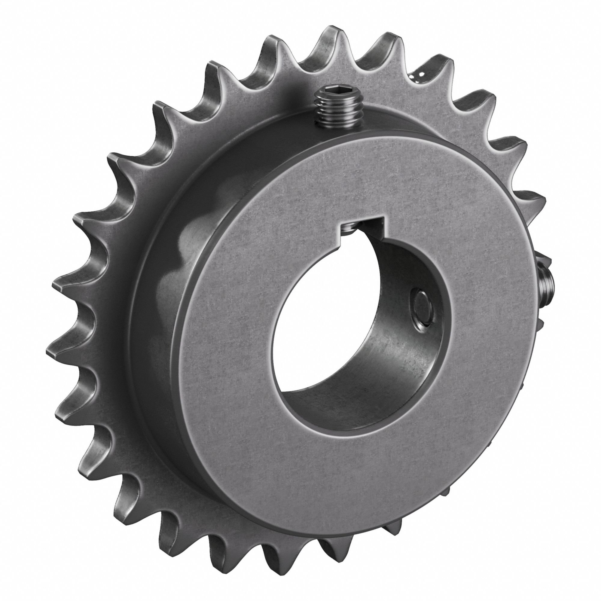Roller Chain Sprocket: 40, For 1/2 in Chain Pitch, 1 1/2 in Bore Dia, 26 Teeth, Steel