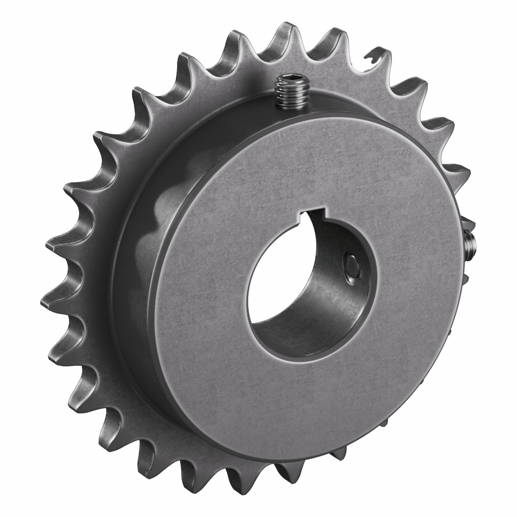 Roller Chain Sprocket: 40, For 1/2 in Chain Pitch, 1 1/4 in Bore Dia, 26 Teeth, Steel