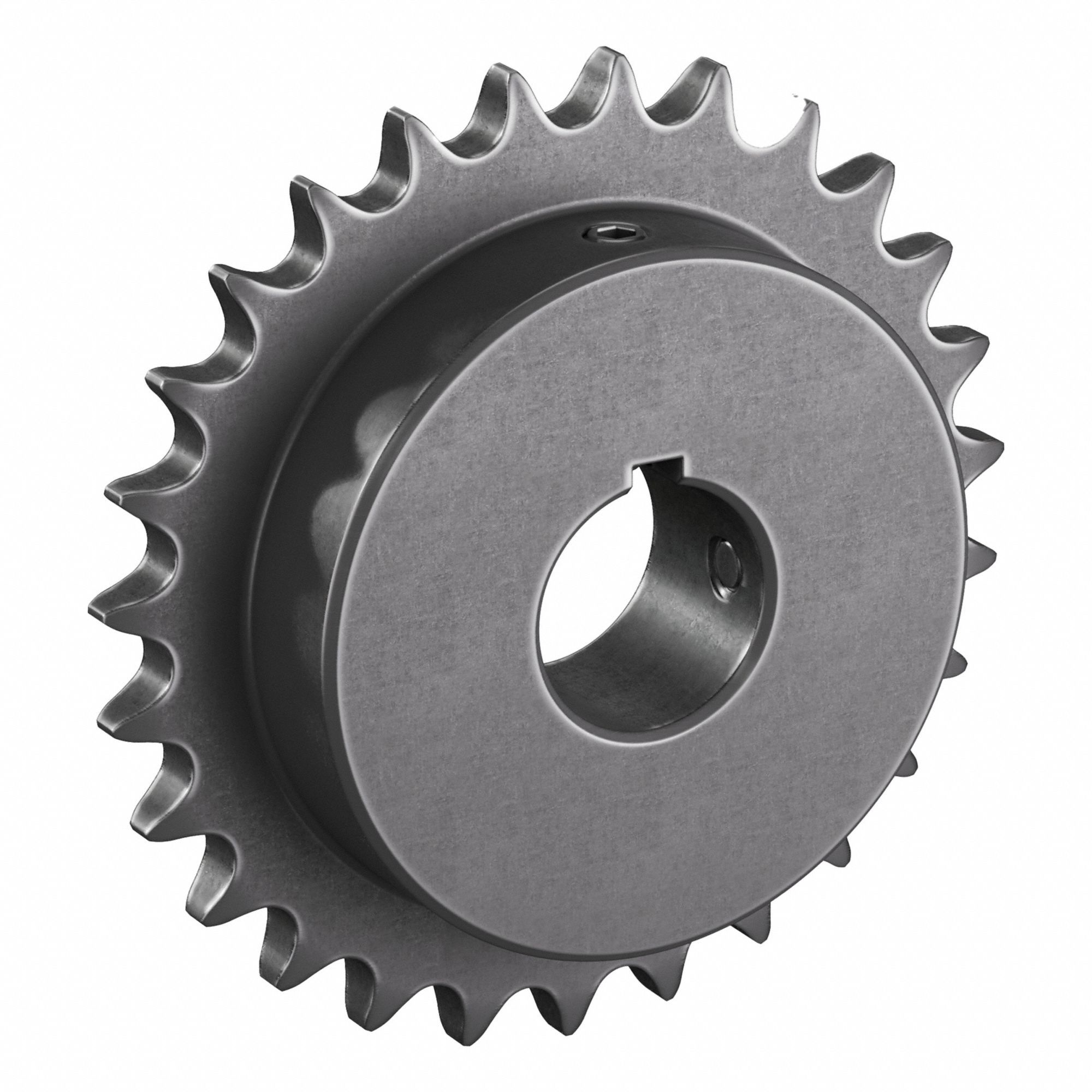 Roller Chain Sprocket: 40, For 1/2 in Chain Pitch, 1 1/8 in Bore Dia, 27 Teeth, Steel