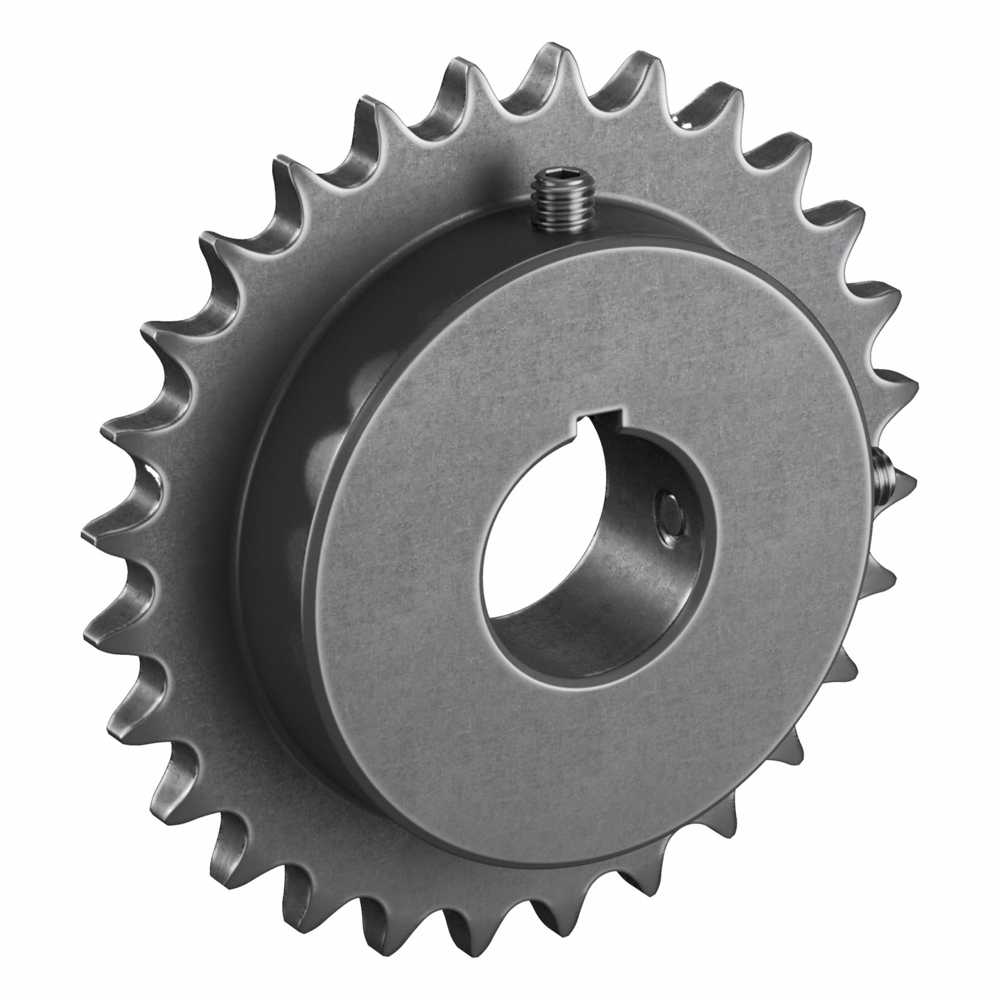 Roller Chain Sprocket: 40, For 1/2 in Chain Pitch, 1 1/4 in Bore Dia, 28 Teeth, Steel